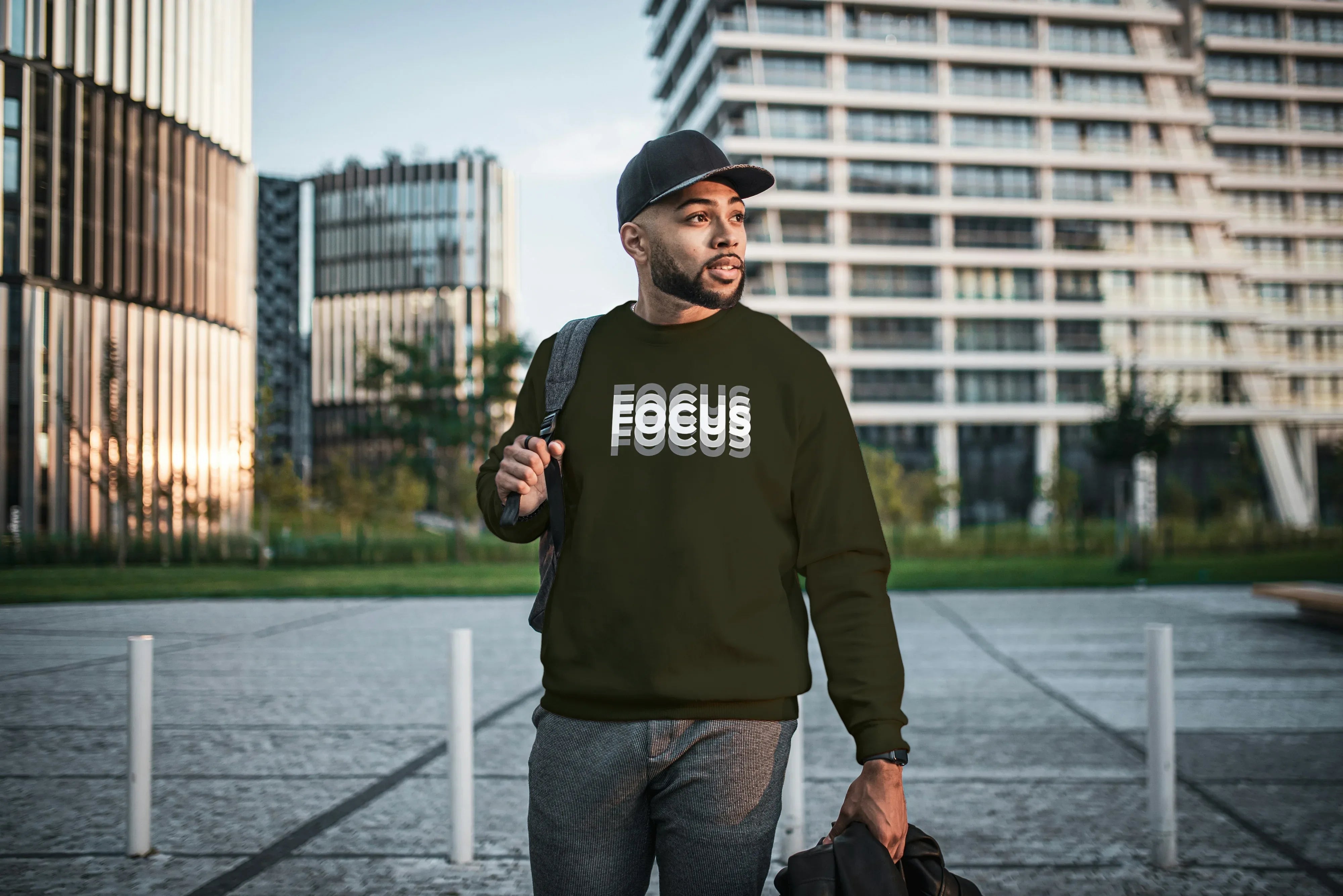 Focus Graphic Sweatshirt for Men - Not So Suttle