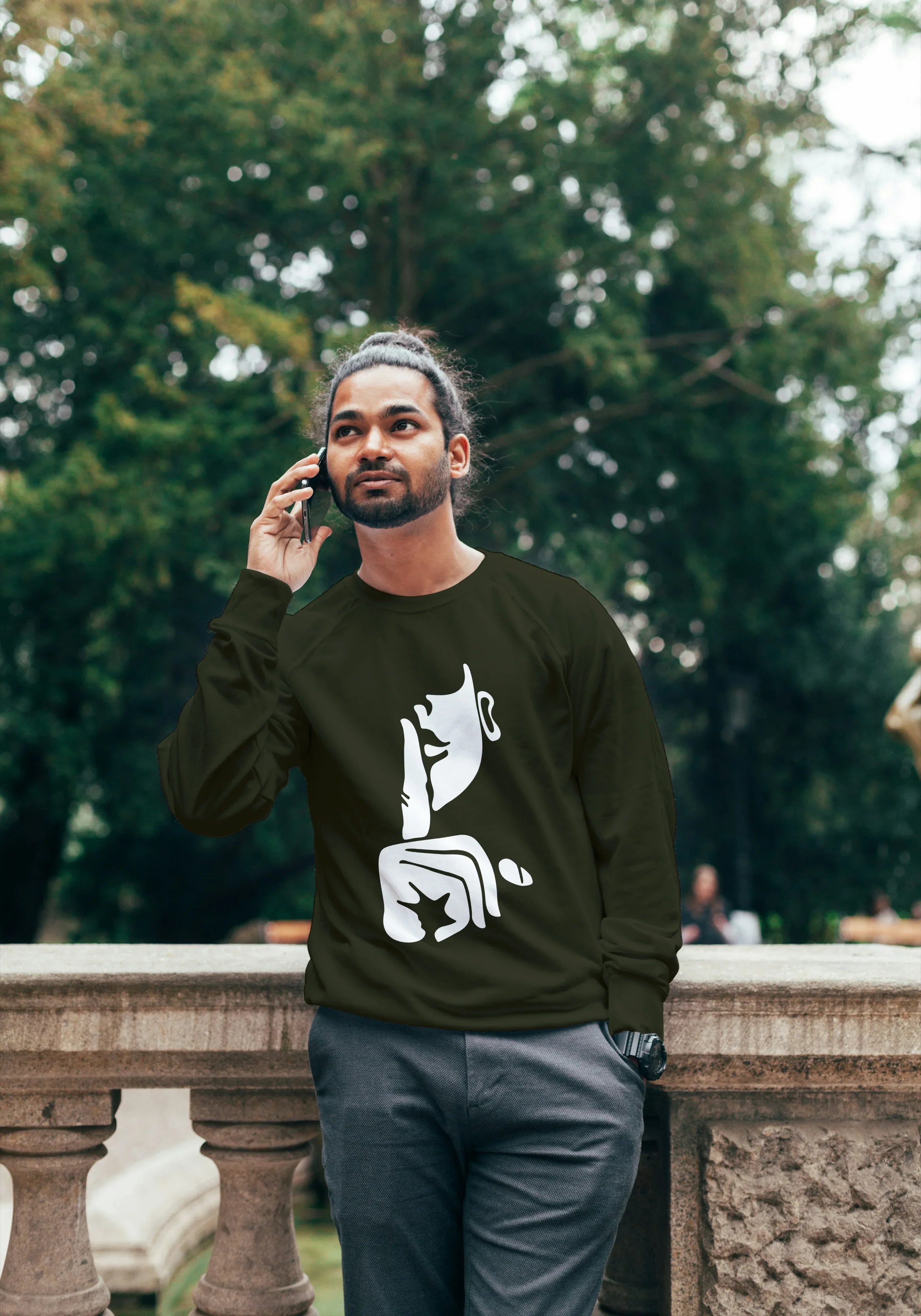 Silent Graphic Sweatshirt for Men - Not So Suttle