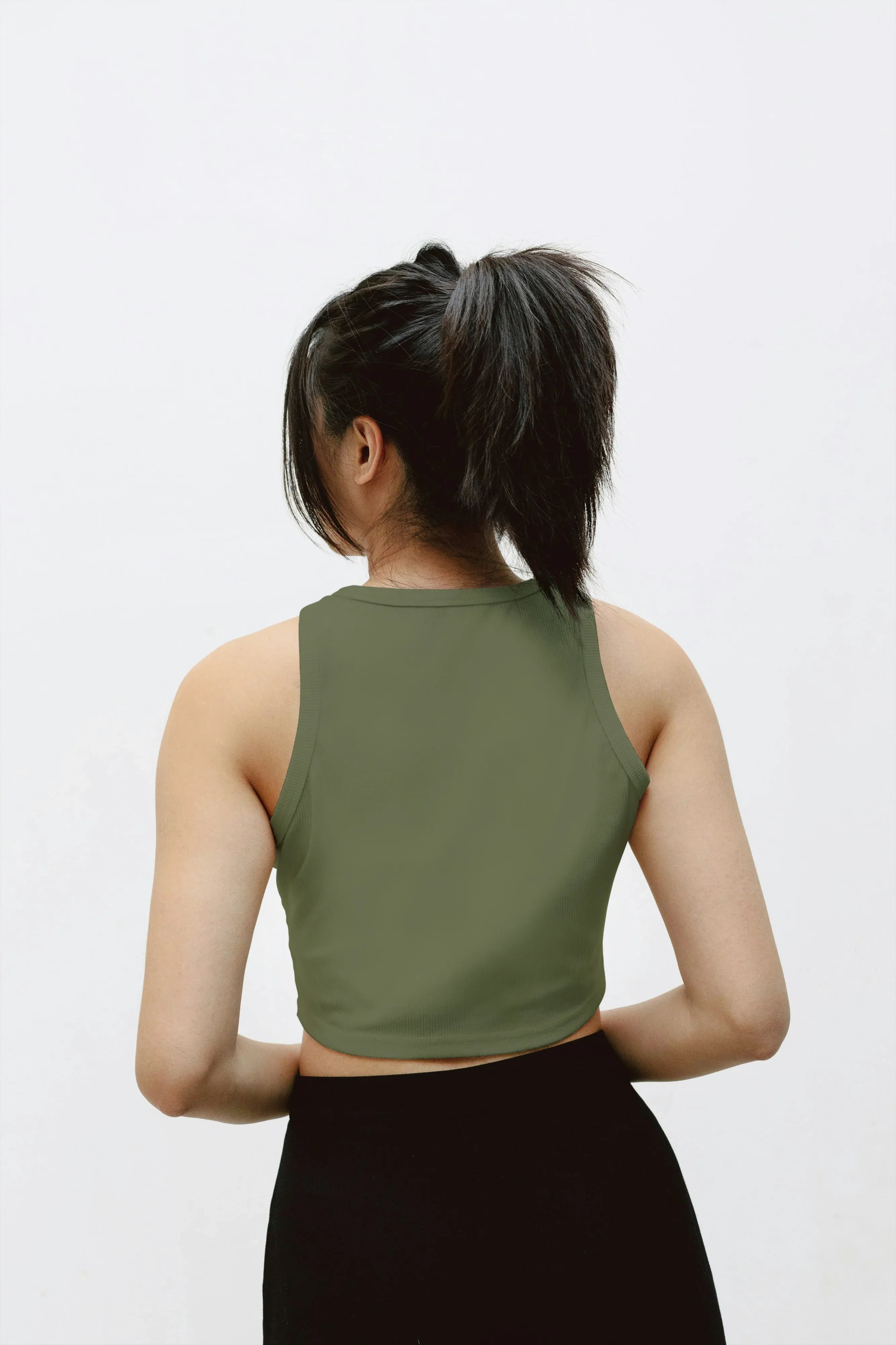 Olive Green Crop Tank - Not So Suttle