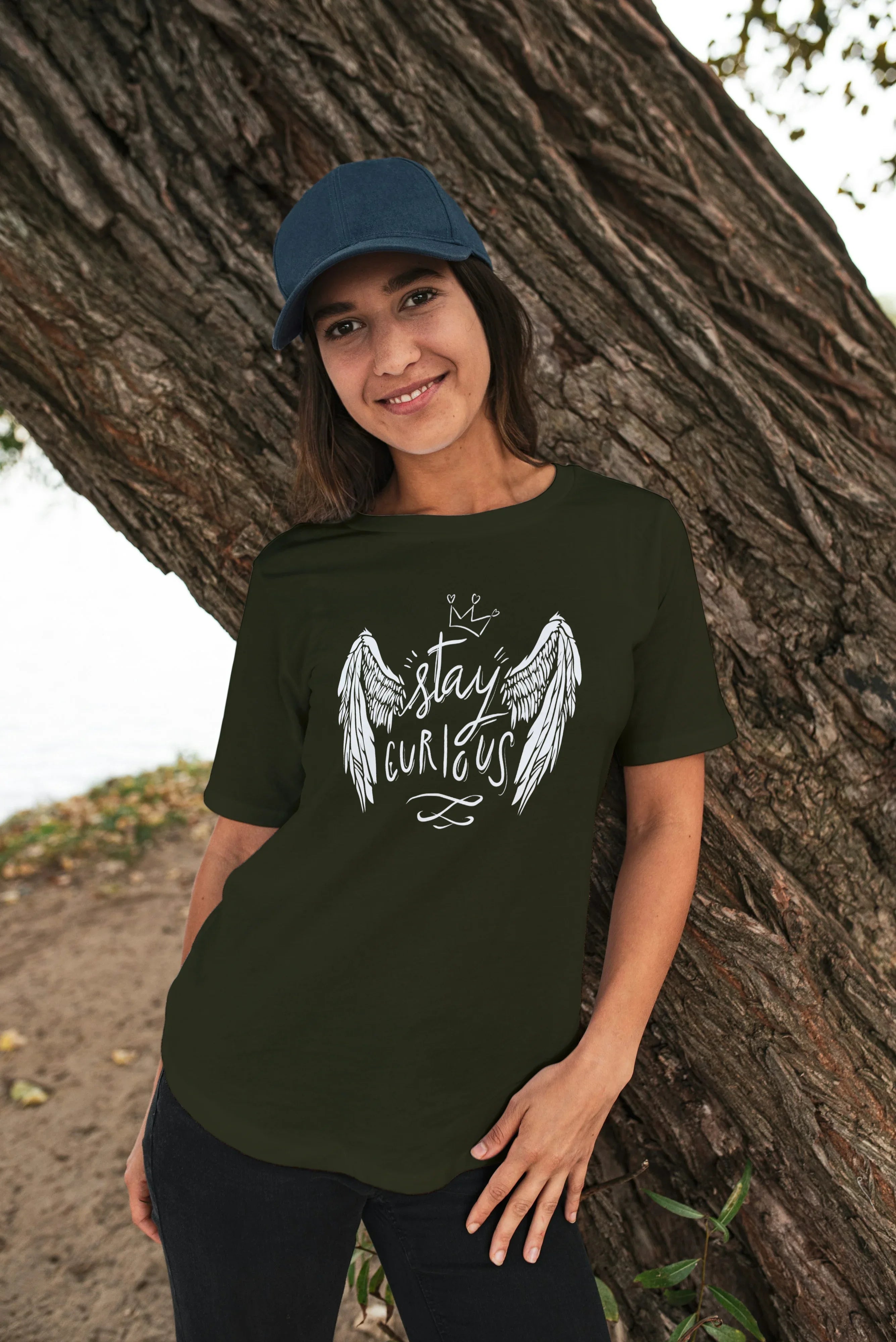 Stay Curious Graphic Oversized Classic T-Shirt for Women - Not So Suttle