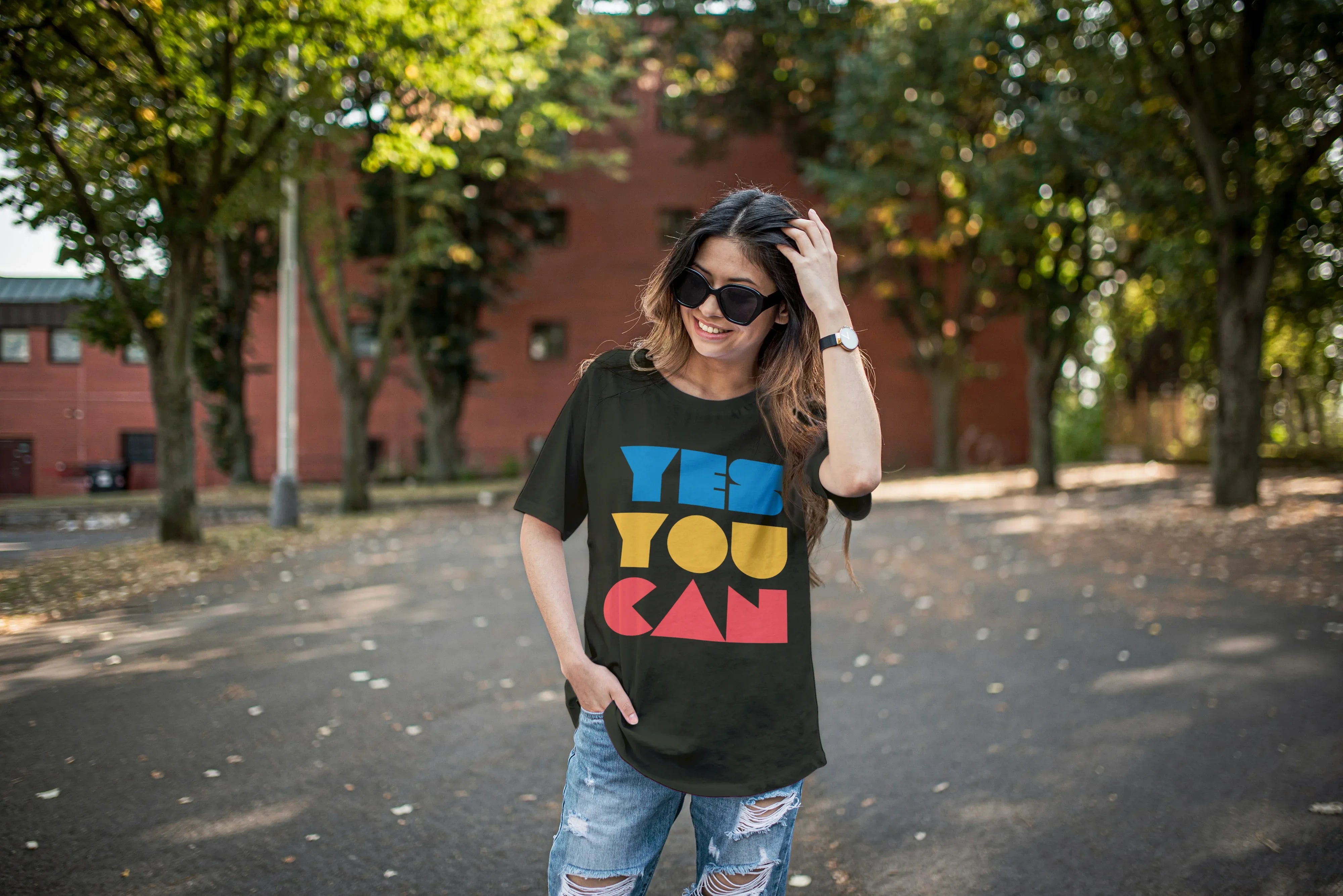 Yes You Can Graphic Oversized Classic T-Shirt for Women - Not So Suttle