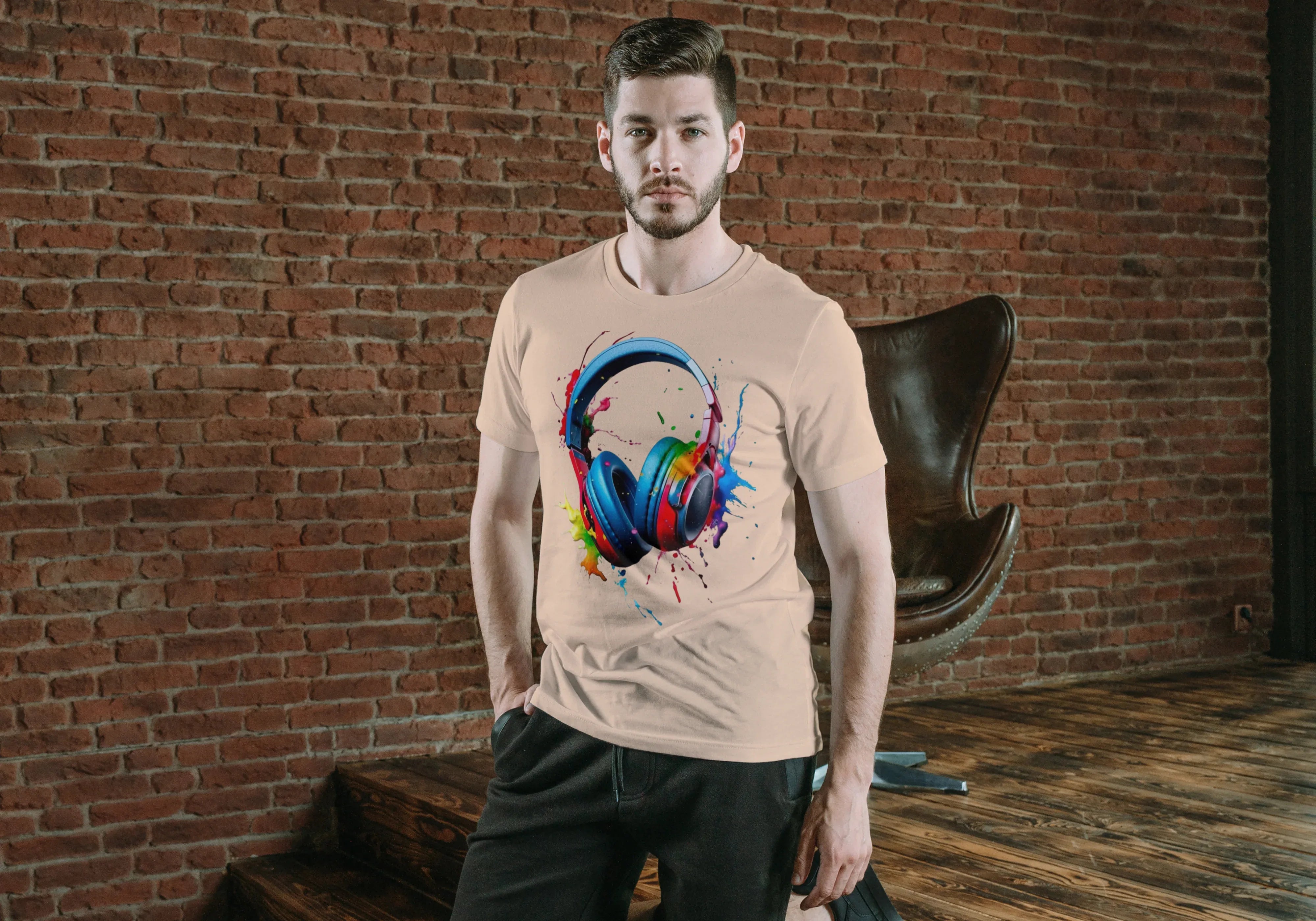 Head Phone Graphic T-Shirt for Men - Not So Suttle