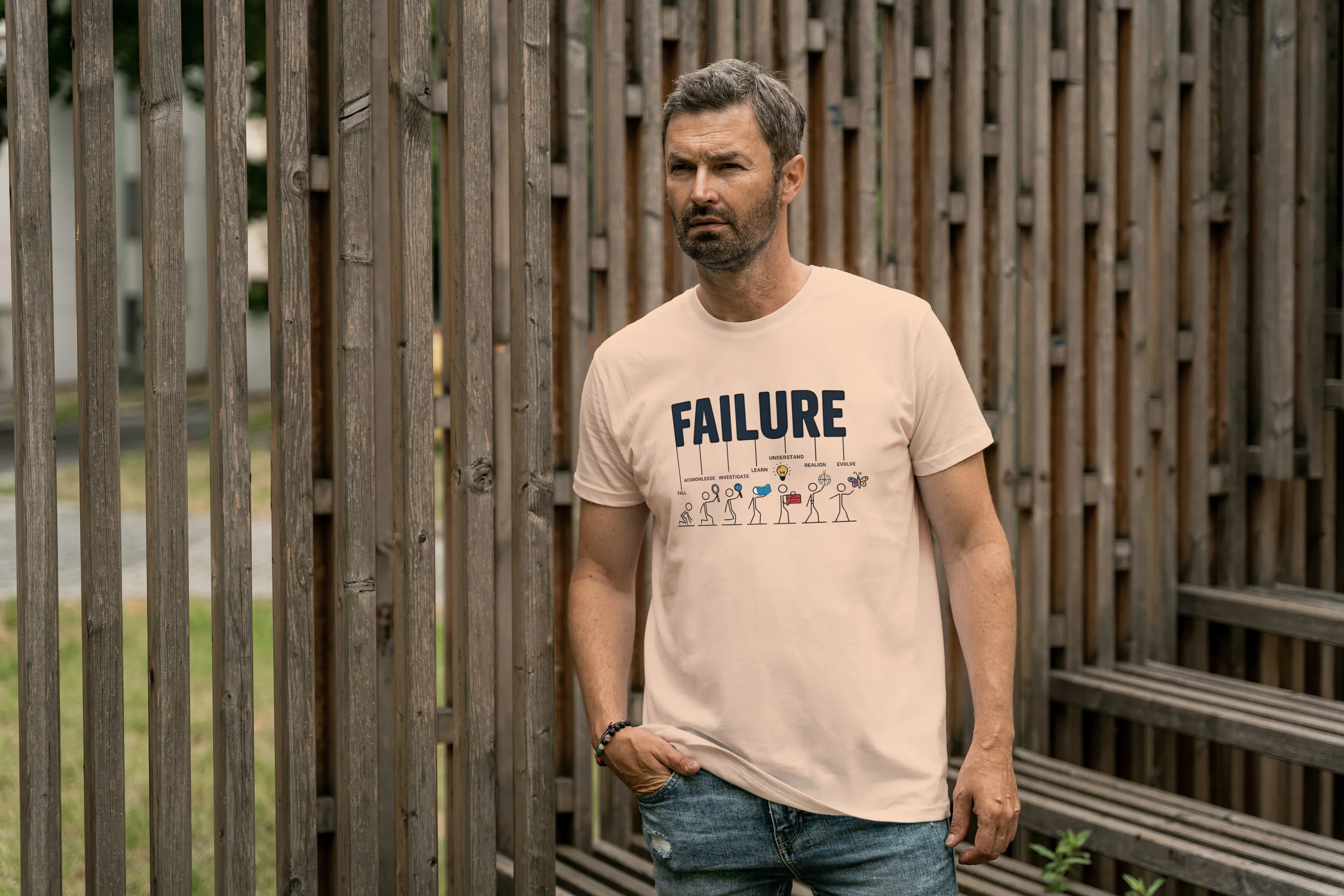 Failure Graphic Classic Crew T-Shirt for Men - Not So Suttle