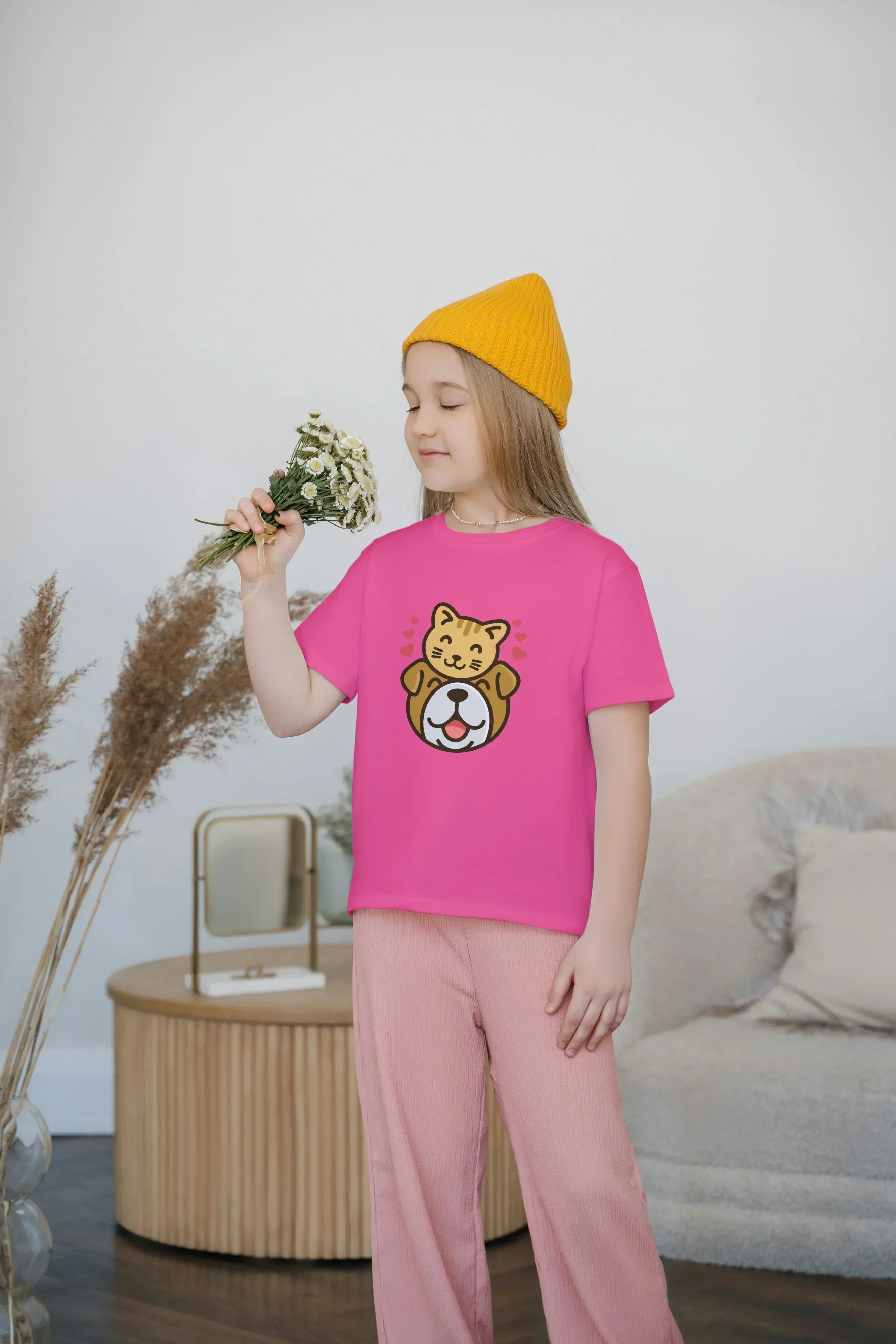 Cat and Dog Graphic T-Shirt for Girl's - Not So Suttle