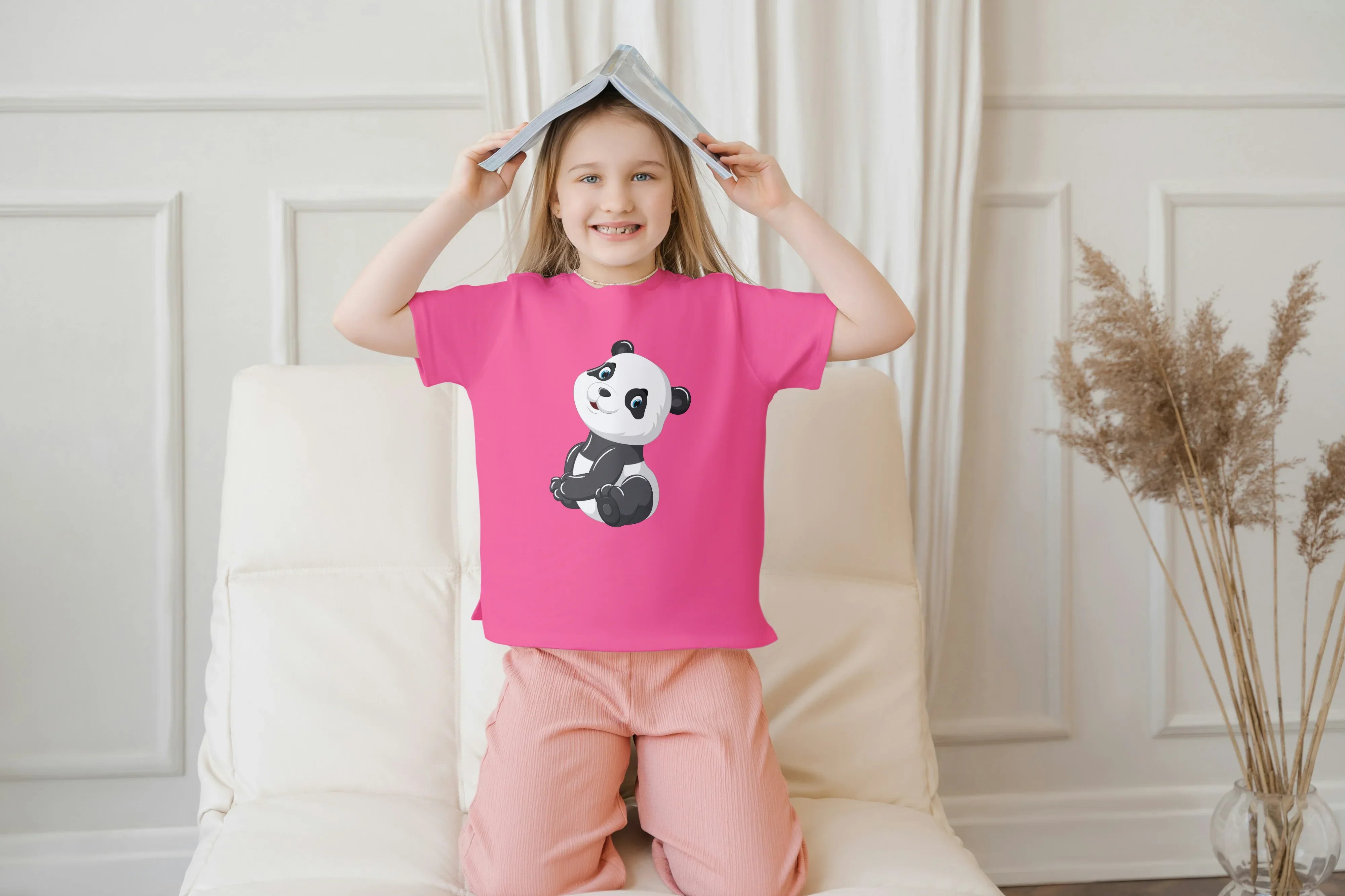 Cute Panda Graphic T-Shirt for Girl's - Not So Suttle