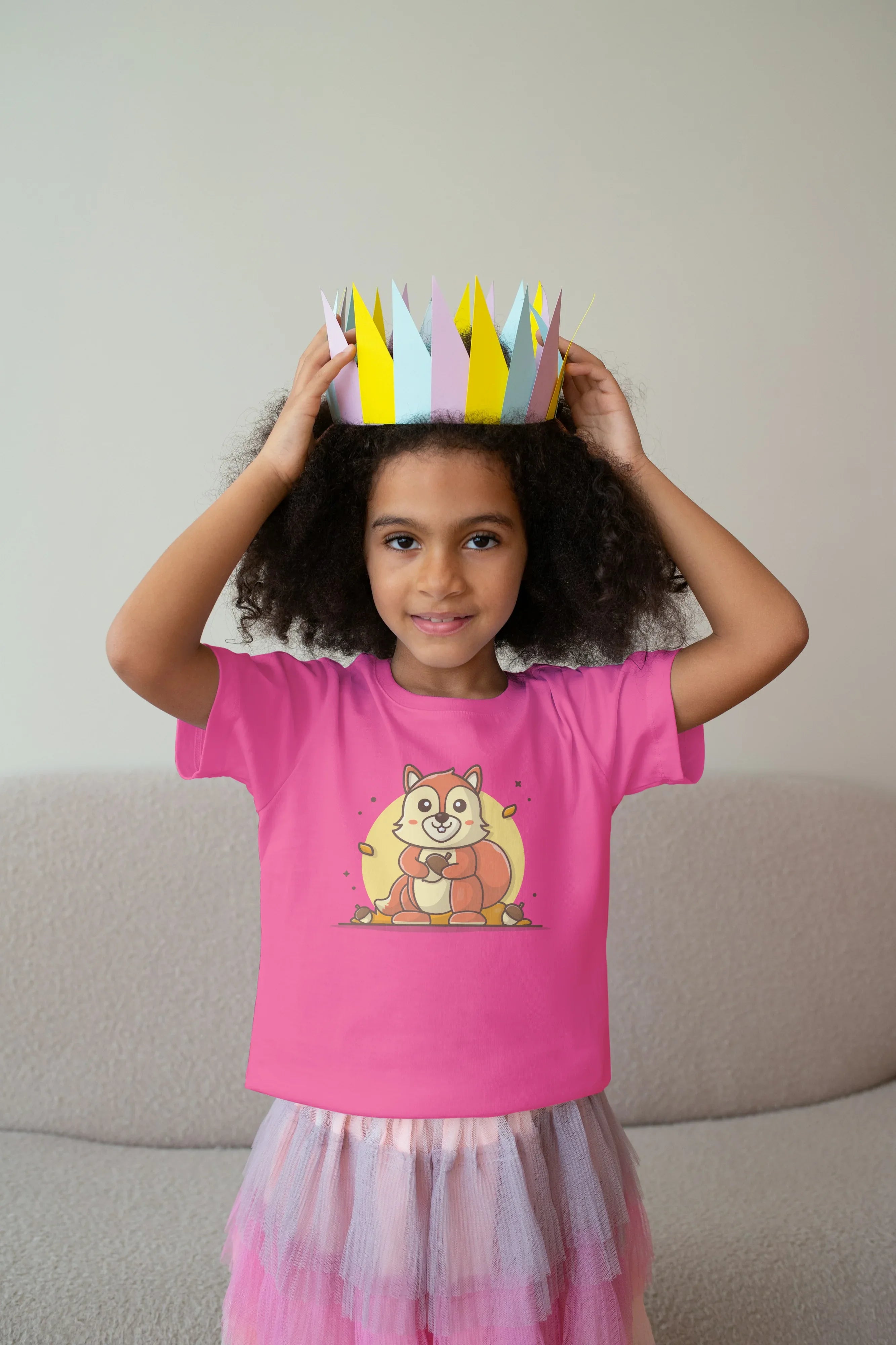 Brown Squirrel Graphic T-Shirt for Girl's - Not So Suttle