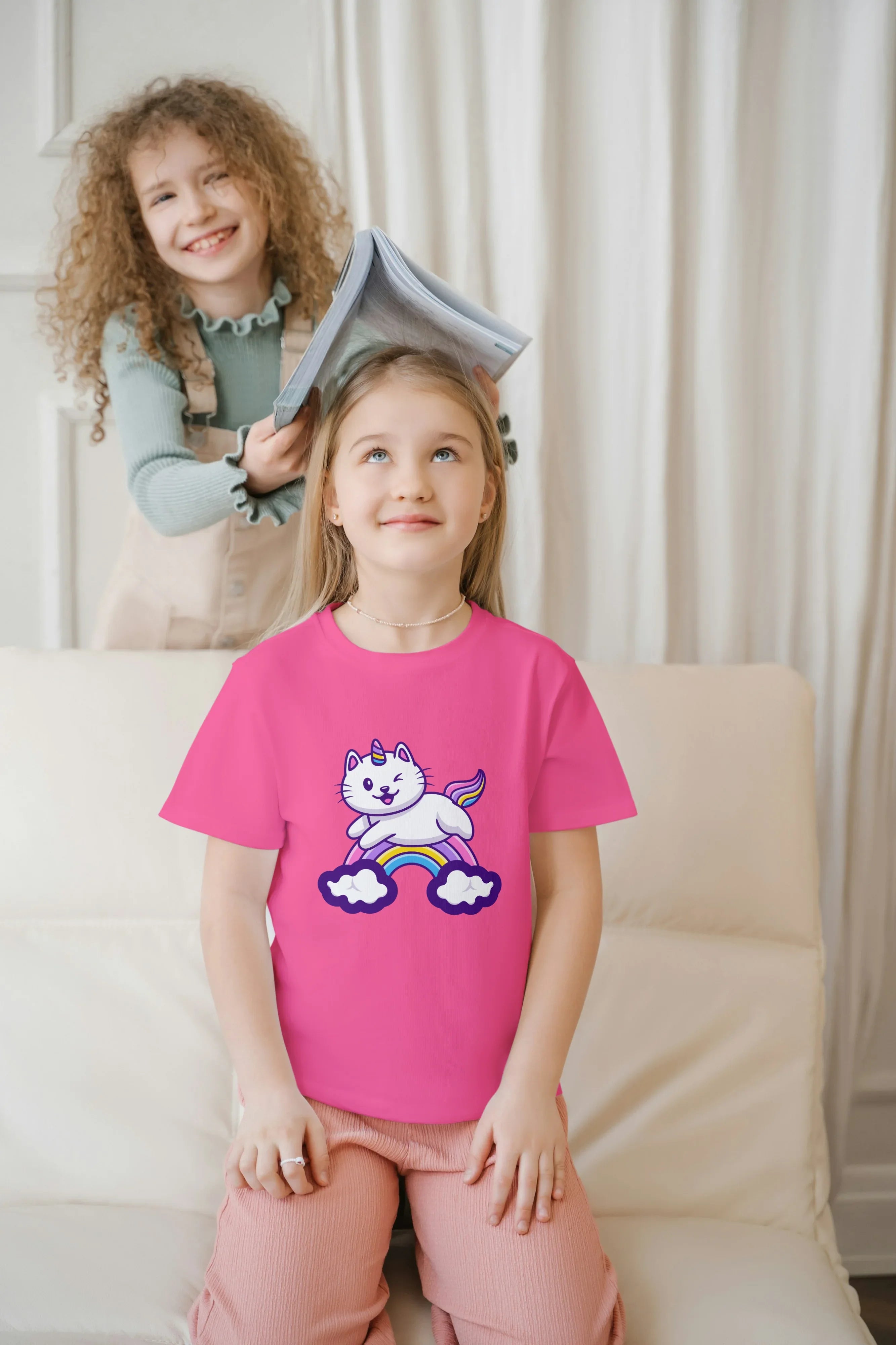 Rainbow Unicorn Graphic T-Shirt for Girl's - Not So Suttle