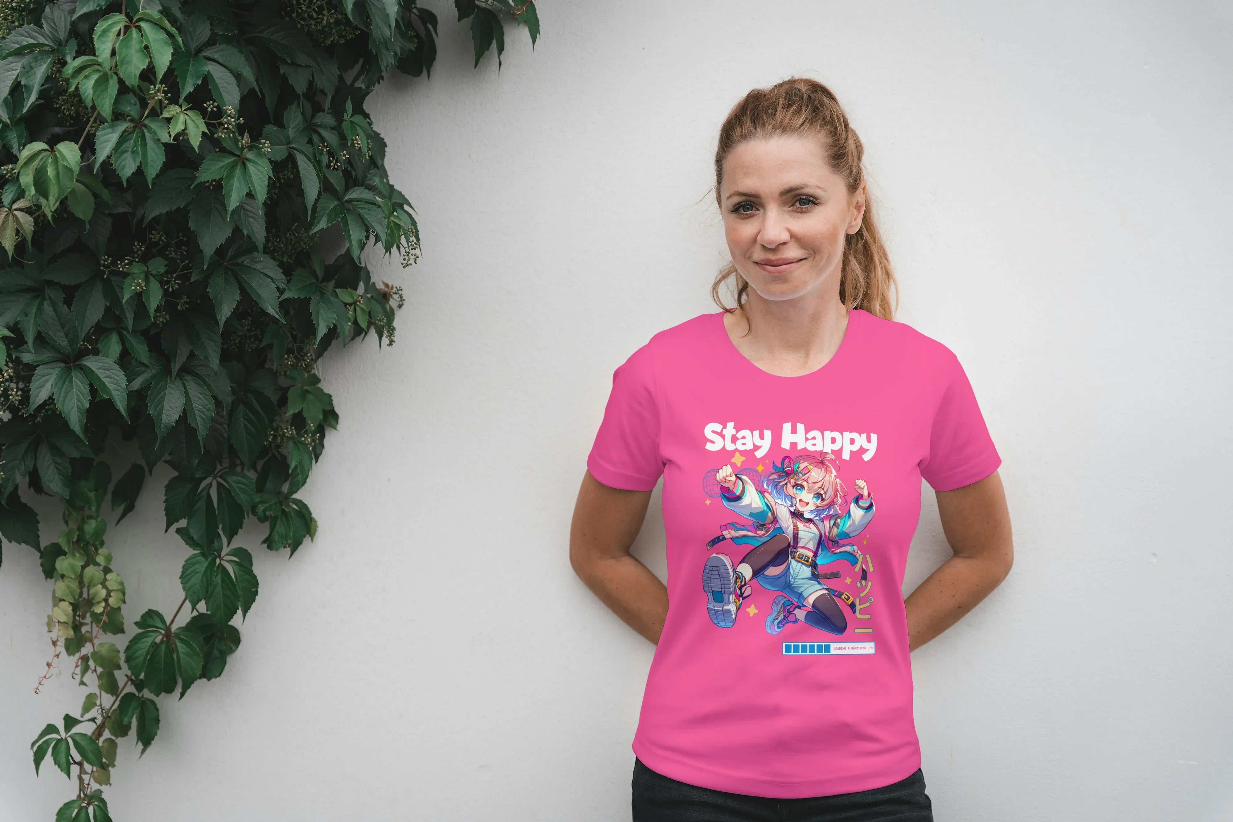 Stay Happy Graphic Classic T-Shirt for Women - Not So Suttle