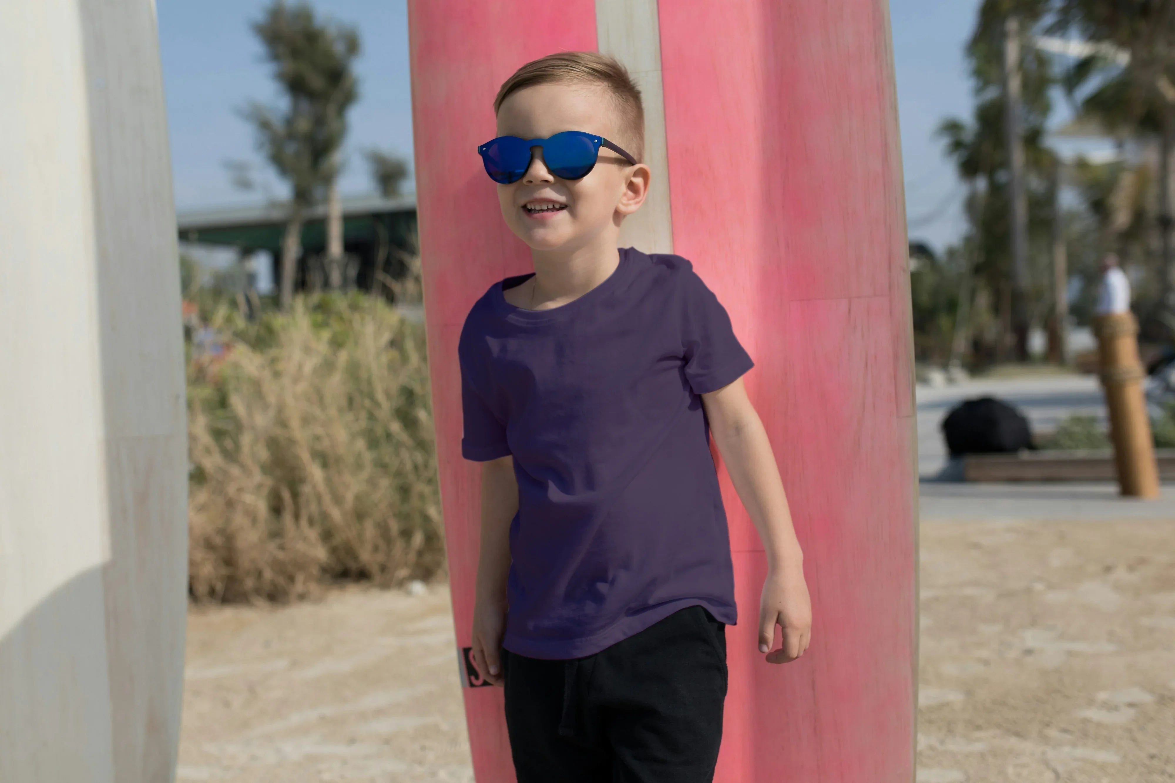 Boy's Crew Neck T-Shirt Purple - Not So Suttle