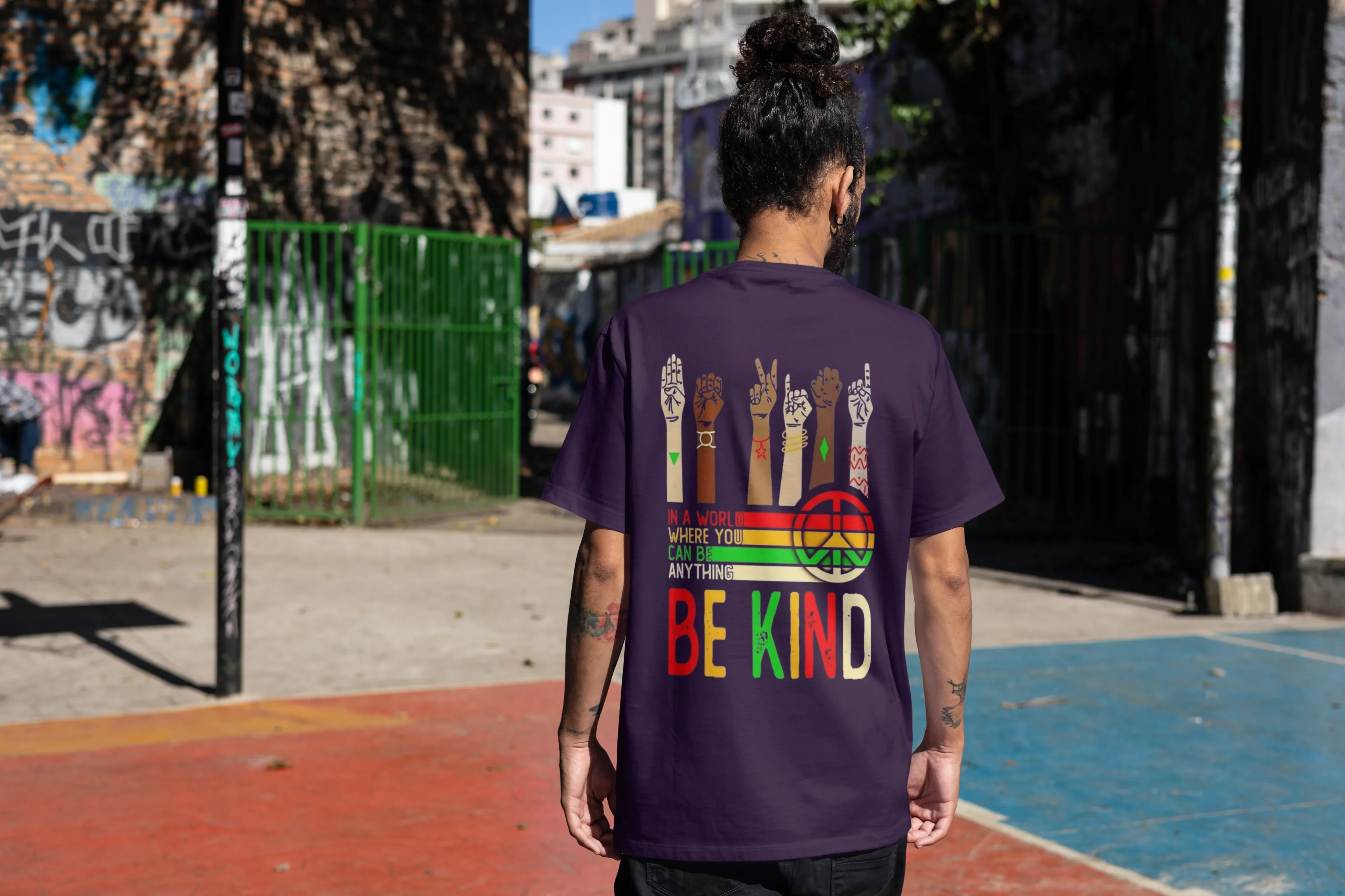 Be Kind Graphic Oversized Classic T-Shirt for Men - Not So Suttle