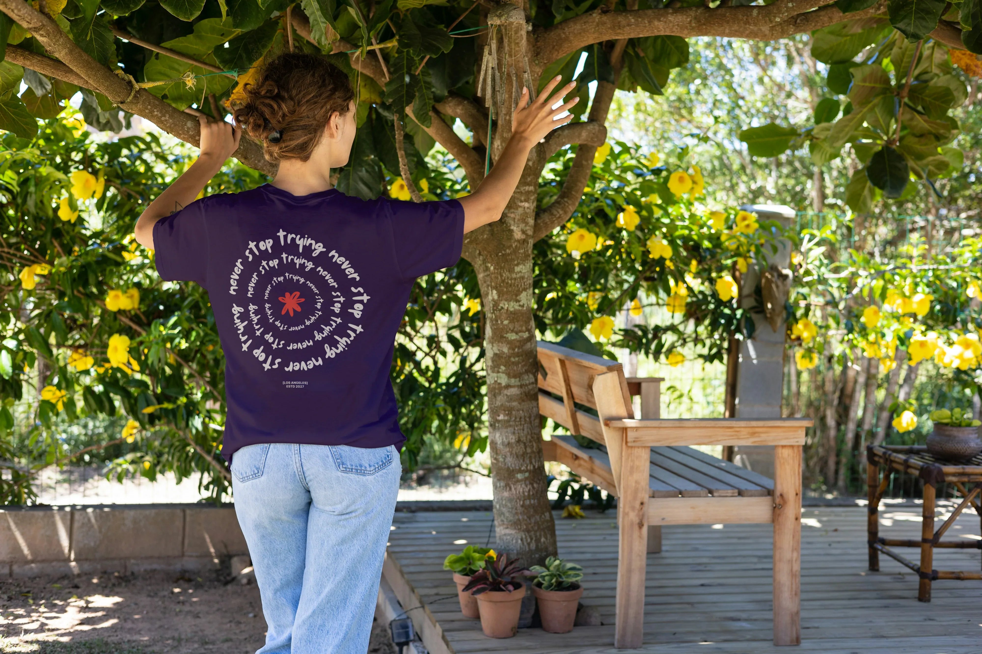 Never Stop Trying Oversized Classic T-Shirt for Women - Not So Suttle