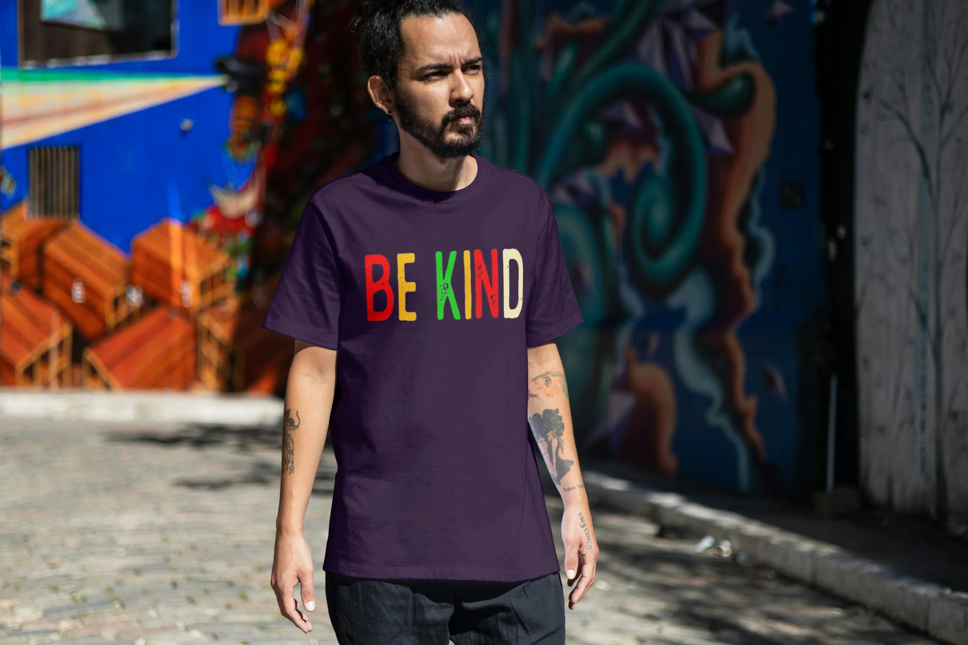 Be Kind Graphic Oversized Classic T-Shirt for Men - Not So Suttle