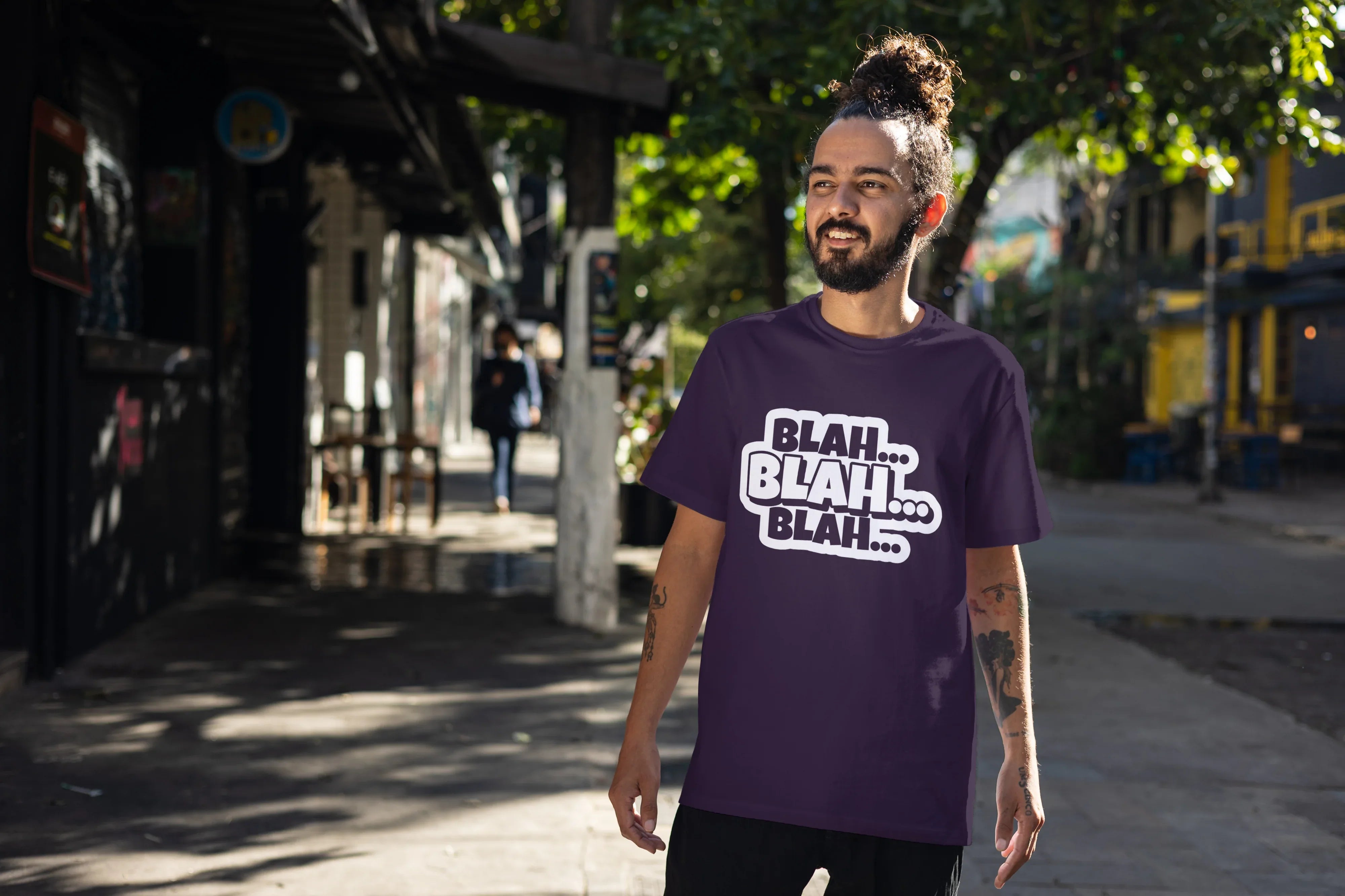 Blah Blah Blah Graphic Oversized Classic T-Shirt for Men - Not So Suttle