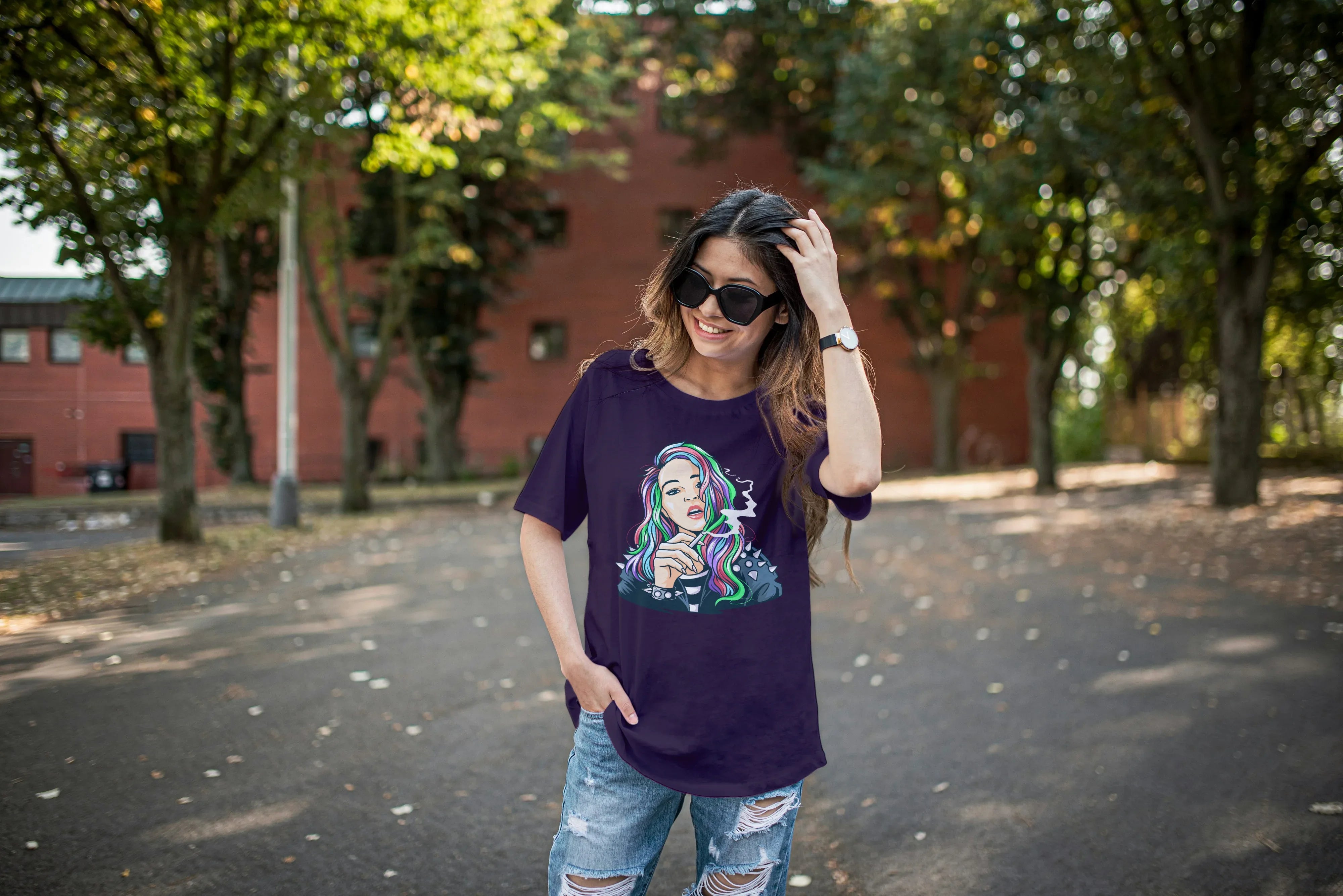 Rebel Graphic Oversized Classic T-Shirt for Women - Not So Suttle