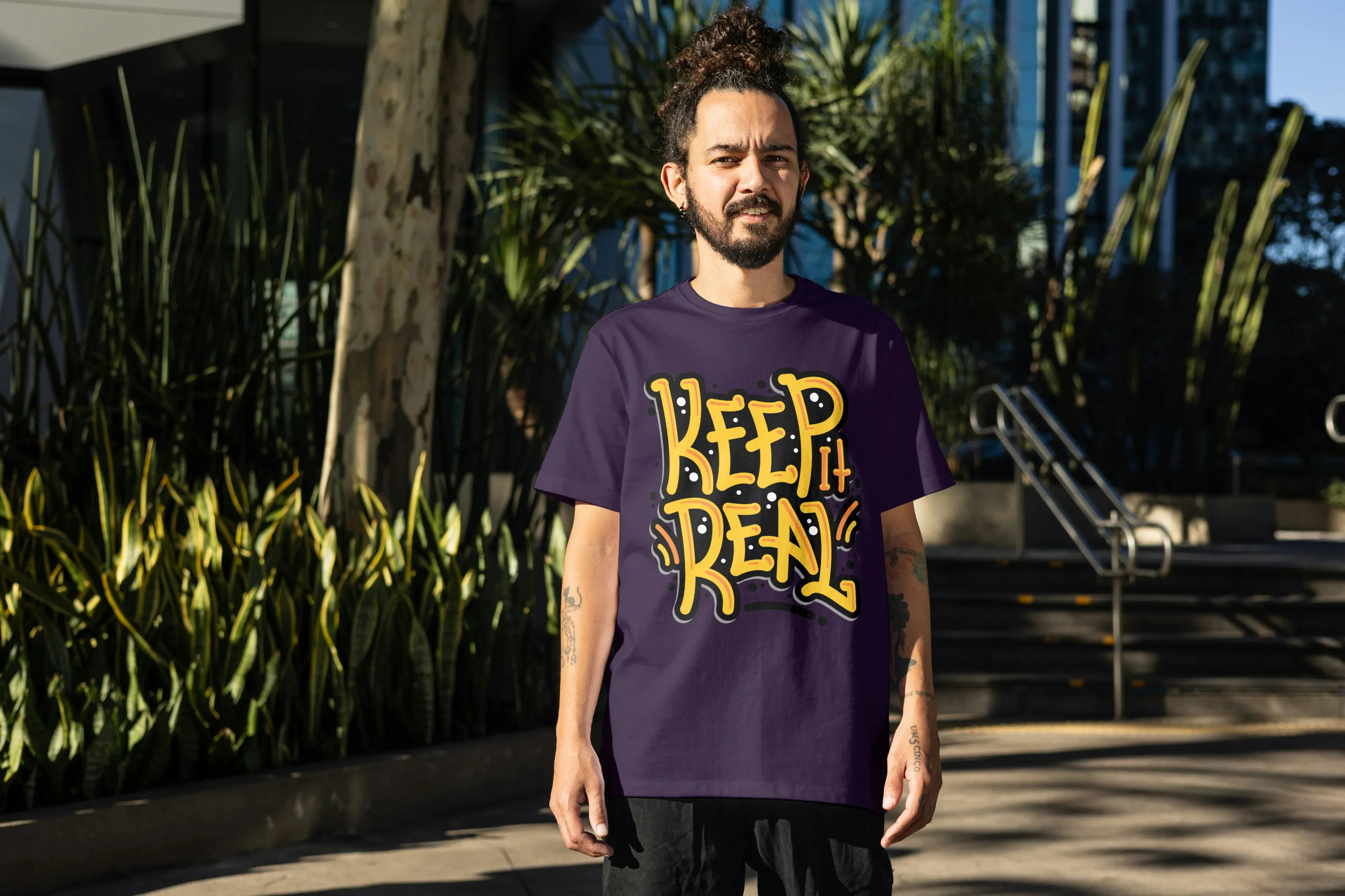 Keep it Real Graphic Oversized Classic T-Shirt for Men - Not So Suttle