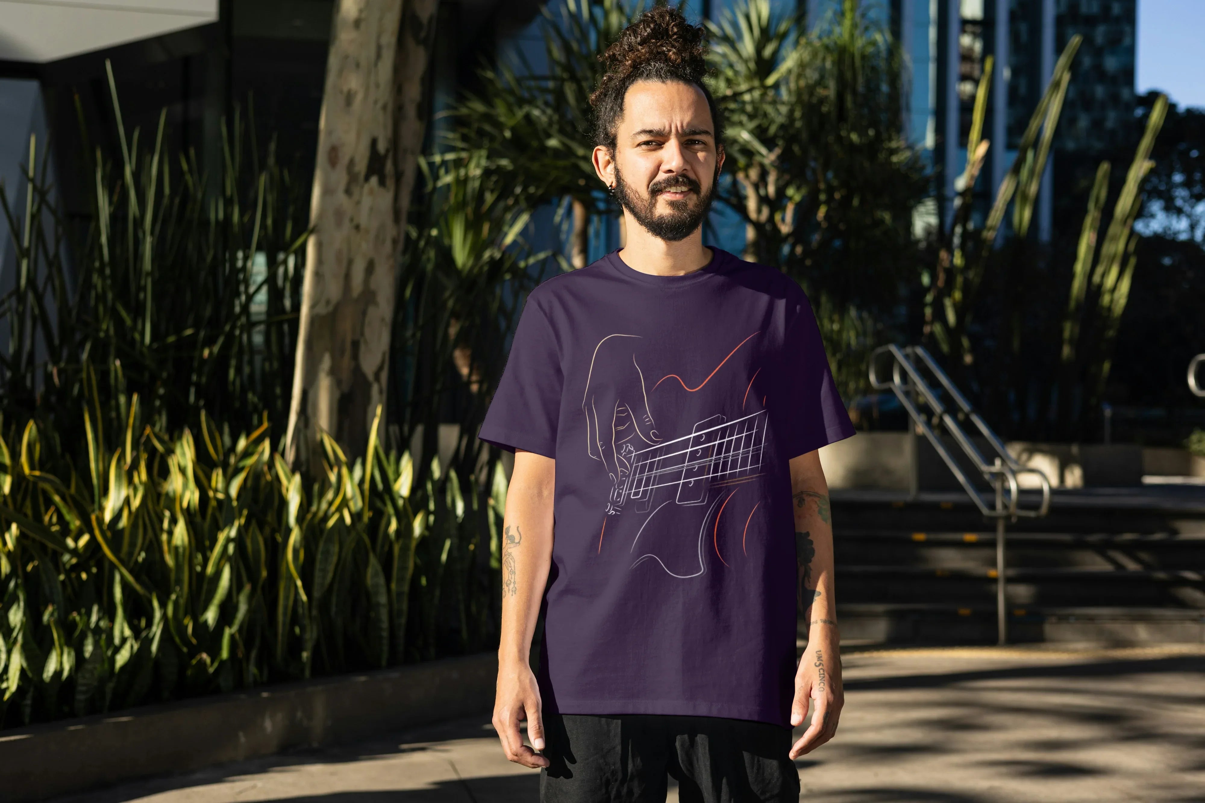 Guitar Graphic Oversized Classic T-Shirt for Men - Not So Suttle