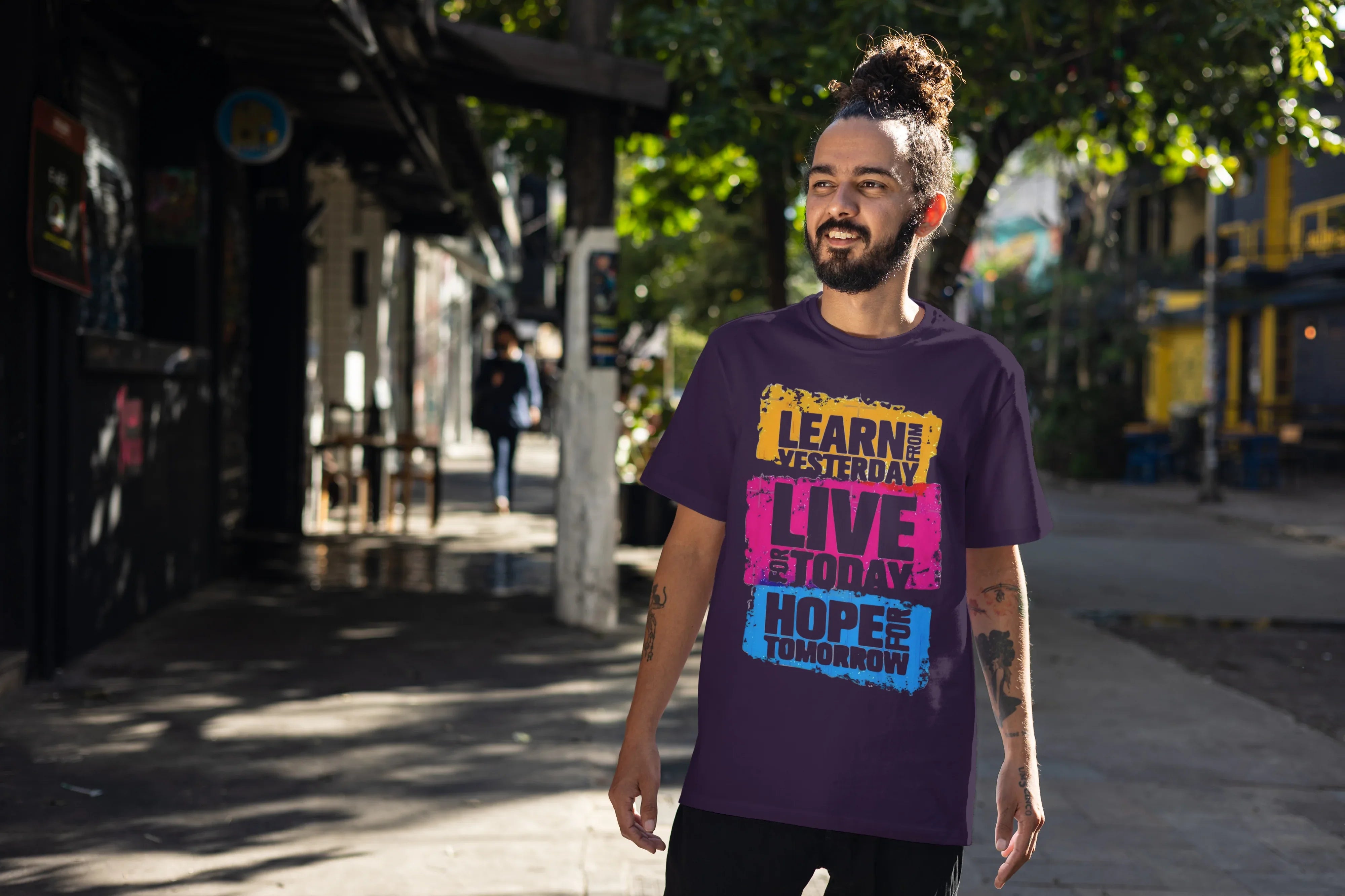 Learn Live Hope Graphic Oversized Classic T-Shirt for Men - Not So Suttle