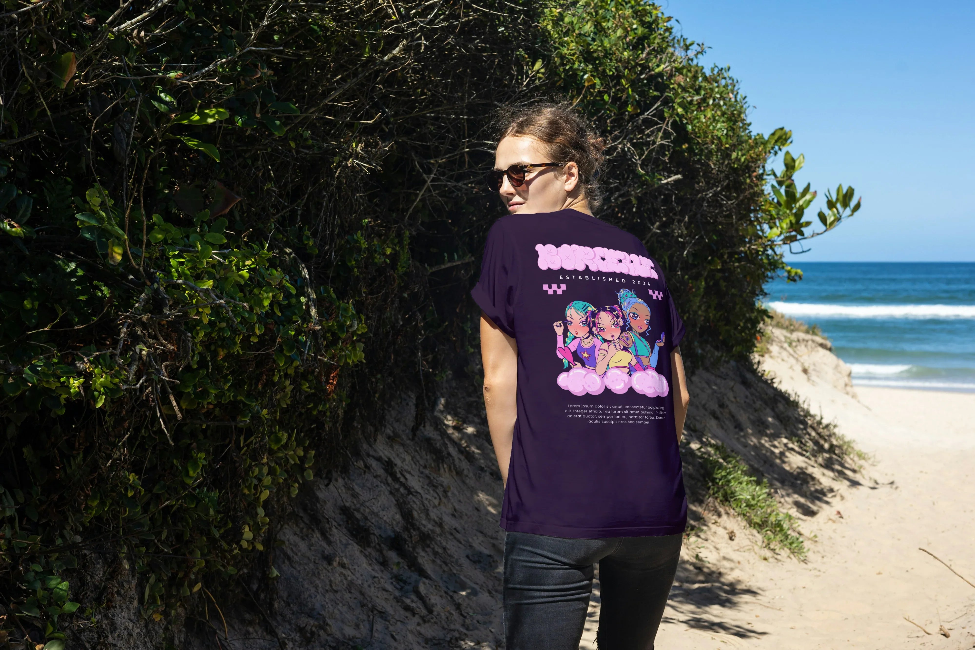 Borocelle Graphic Oversized Classic T-Shirt for Women - Not So Suttle