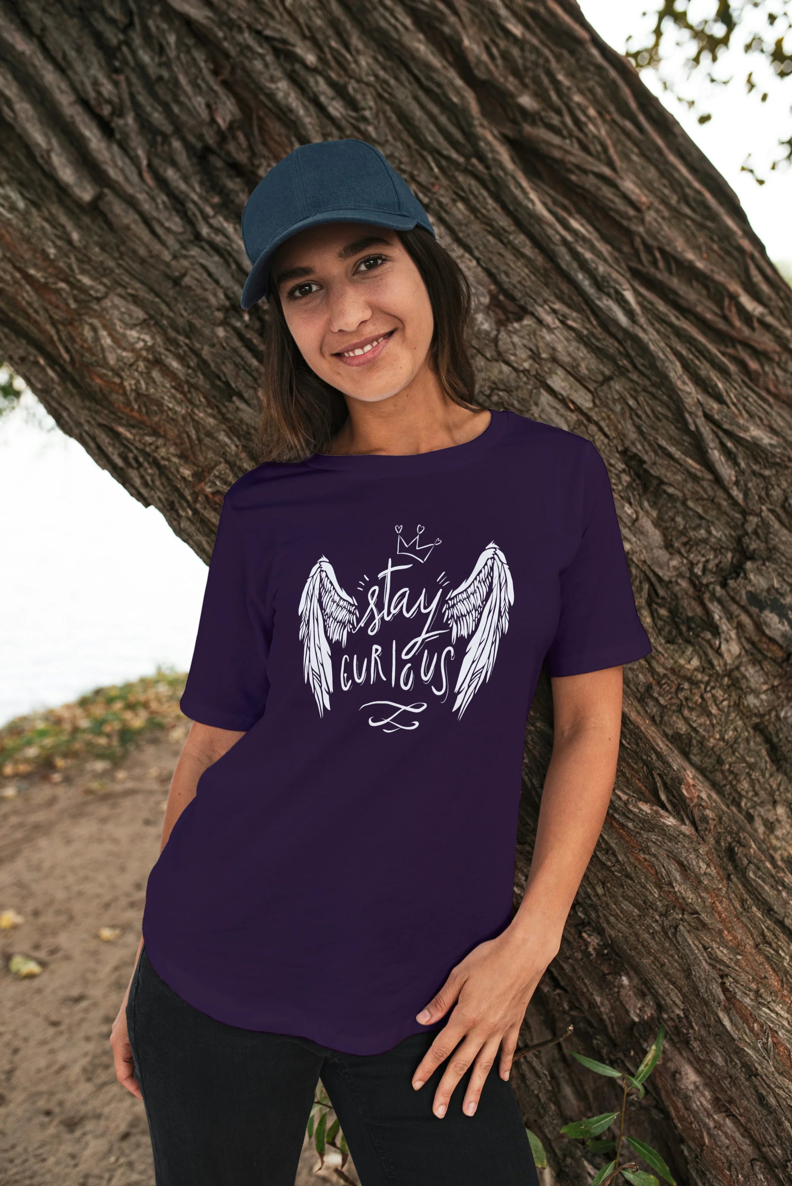 Stay Curious Graphic Oversized Classic T-Shirt for Women - Not So Suttle