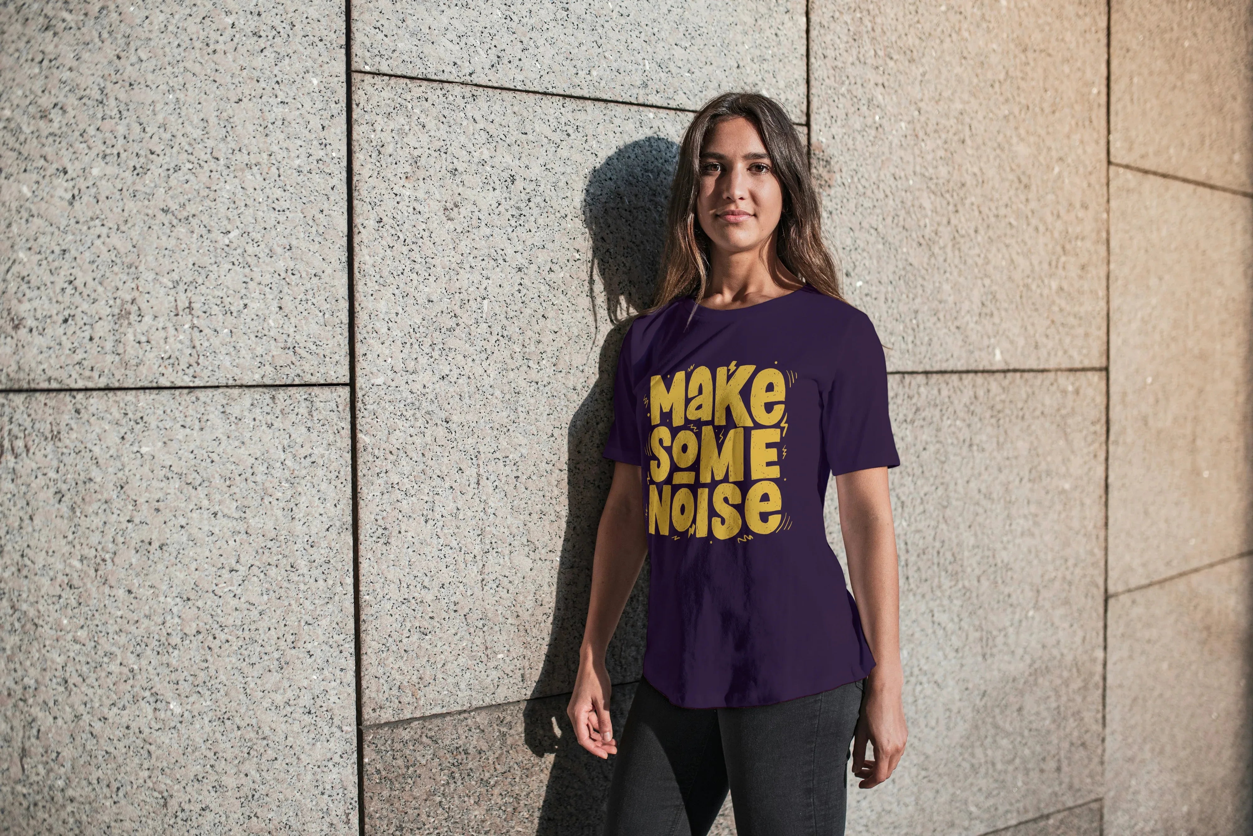 Make Some Noise Graphic Oversized Classic T-Shirt for Women - Not So Suttle