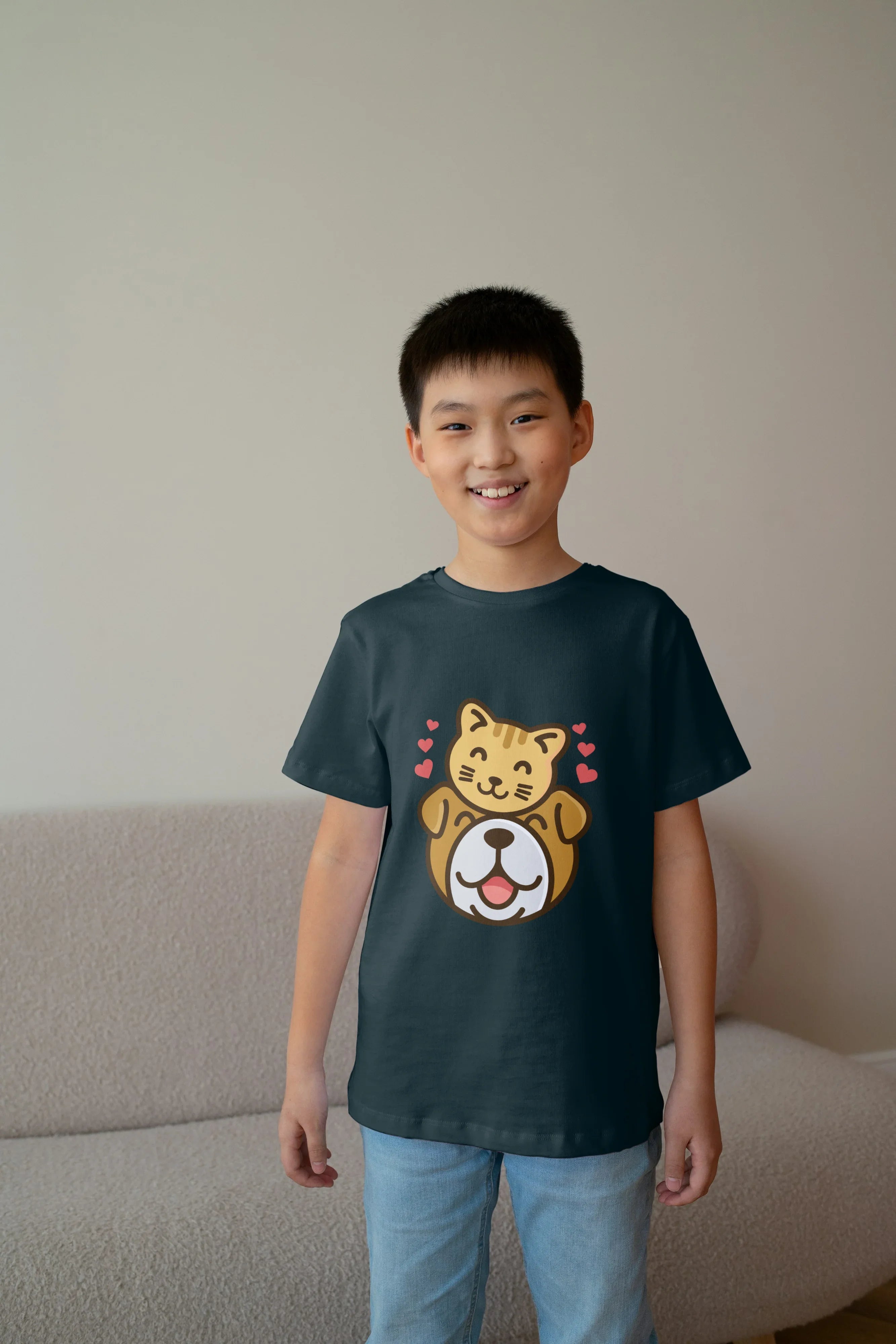 Cat and Dog T-Shirt for Boys - Not So Suttle