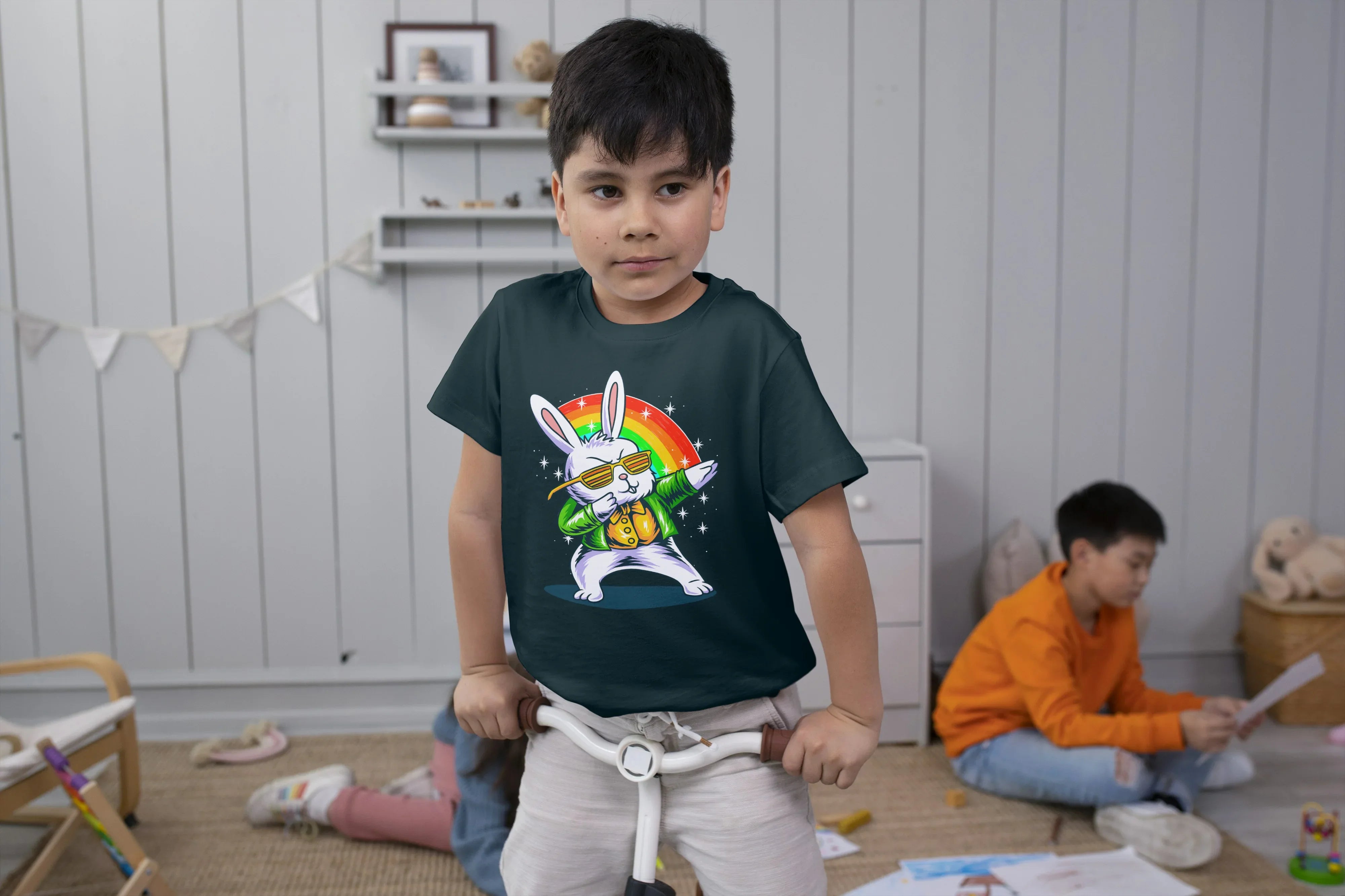 Dab Bunny Graphic T-Shirt for Boys - Not So Suttle