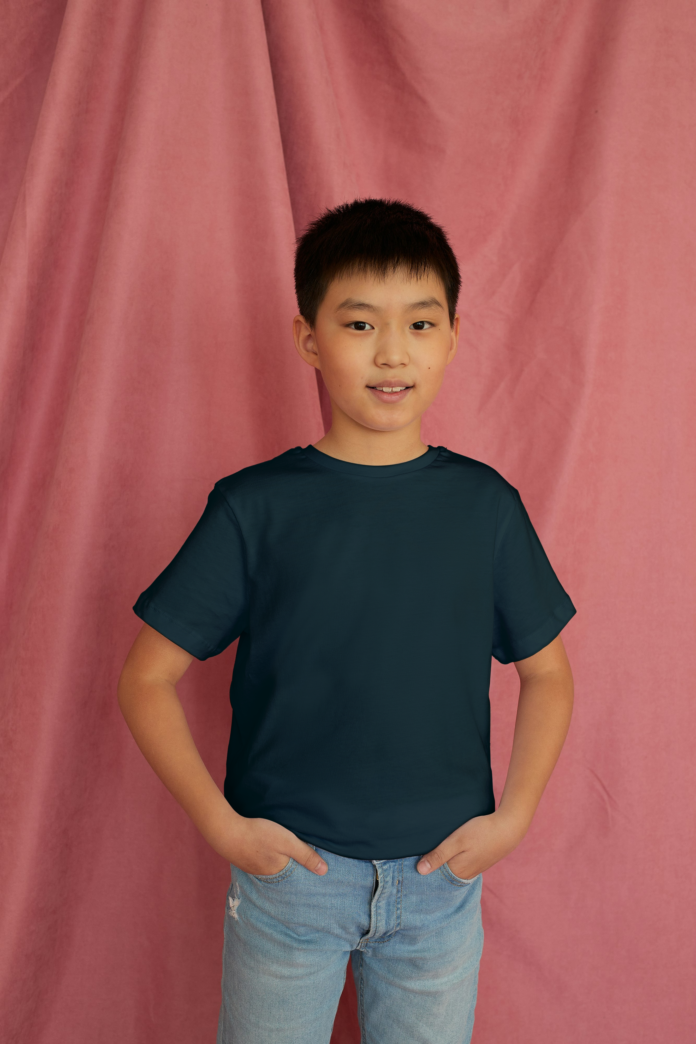 Boy's Crew Neck T-Shirt Petrol Blue - Not So Suttle