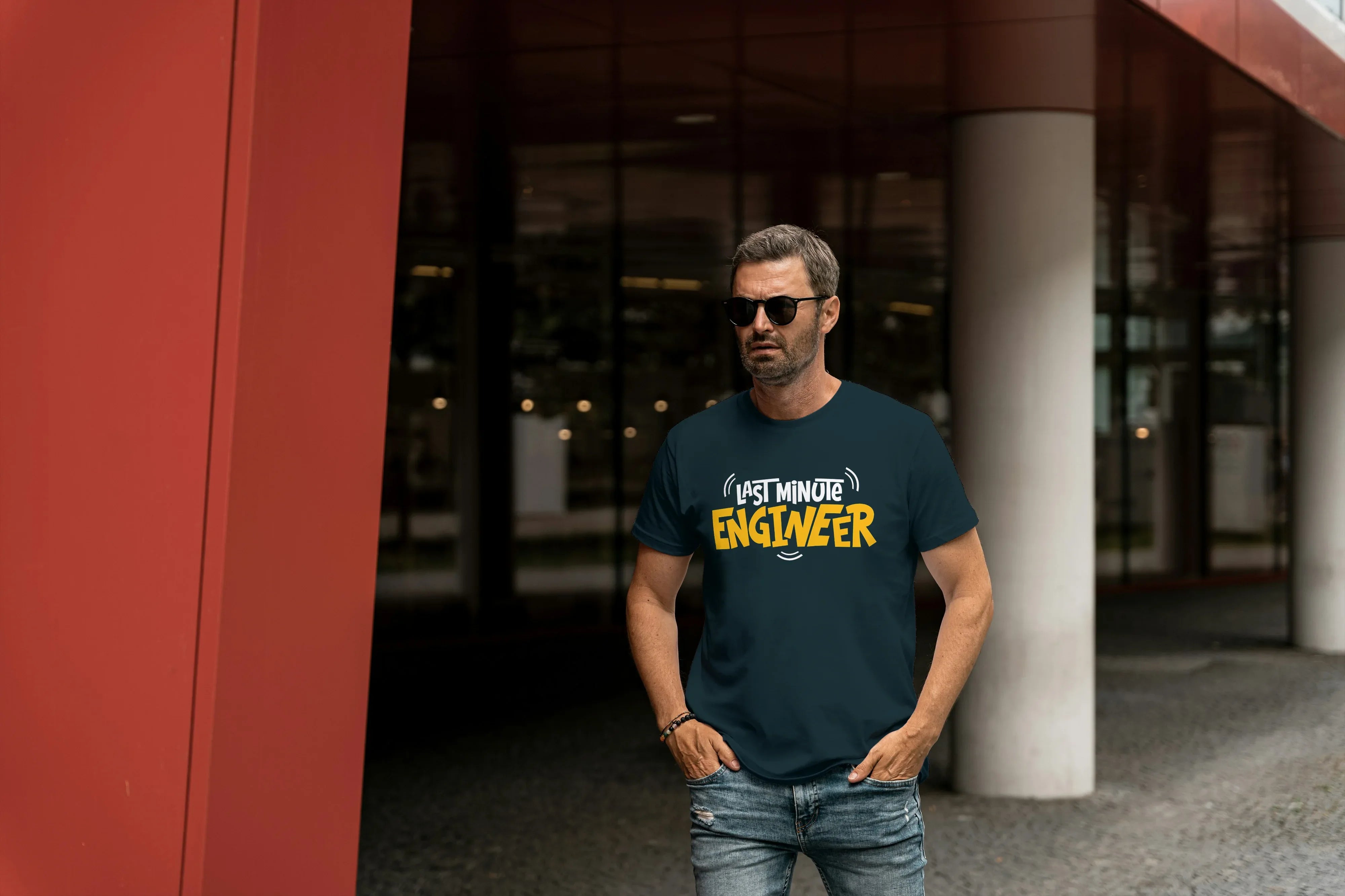 Last Minute Engineer Graphic Classic Crew T-Shirt for Men - Not So Suttle
