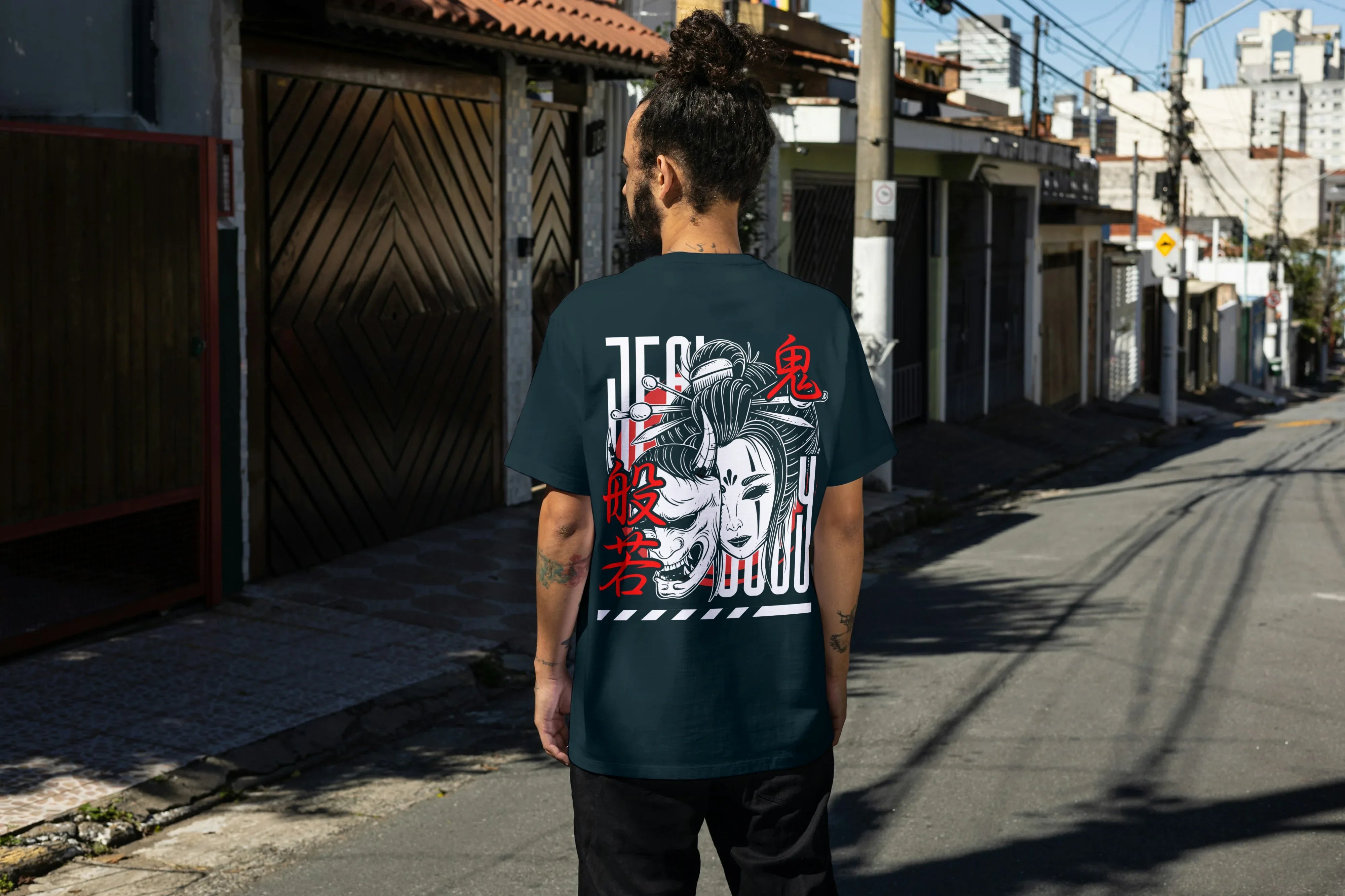 Black Graphic Oversized Classic T-Shirt for Men - Not So Suttle