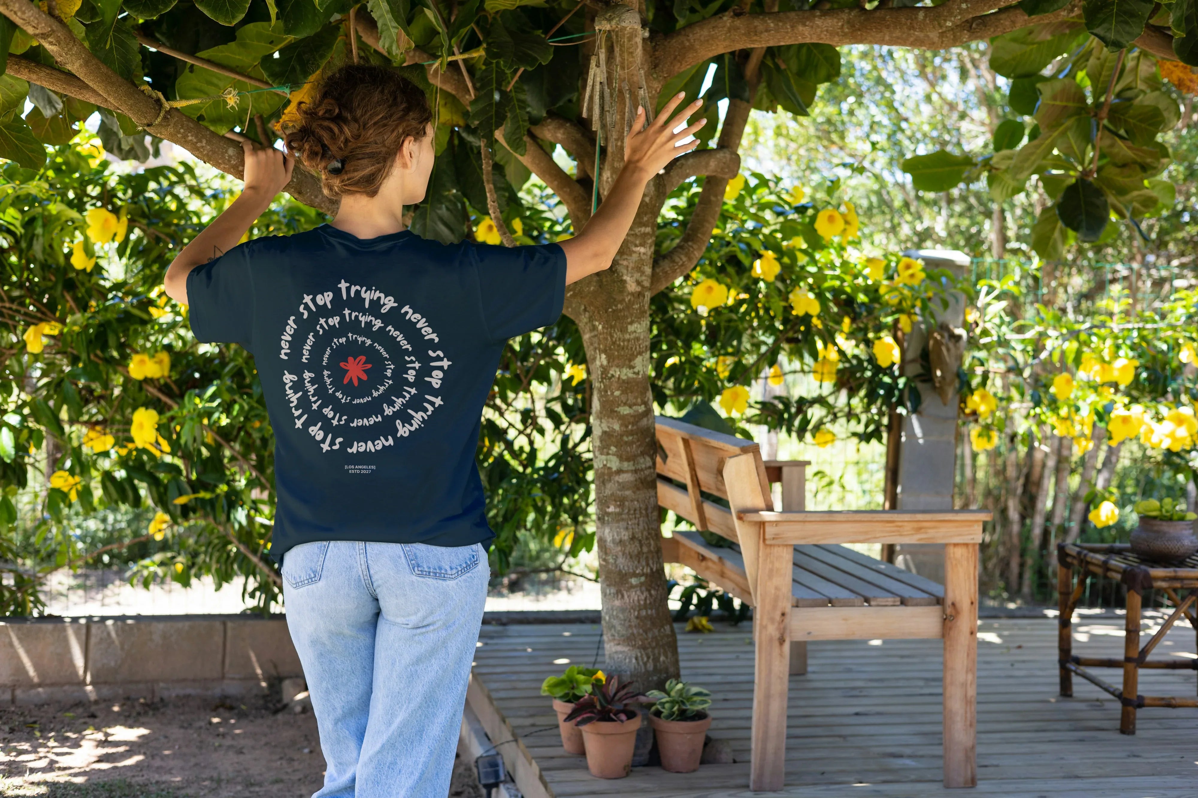 Never Stop Trying Oversized Classic T-Shirt for Women - Not So Suttle