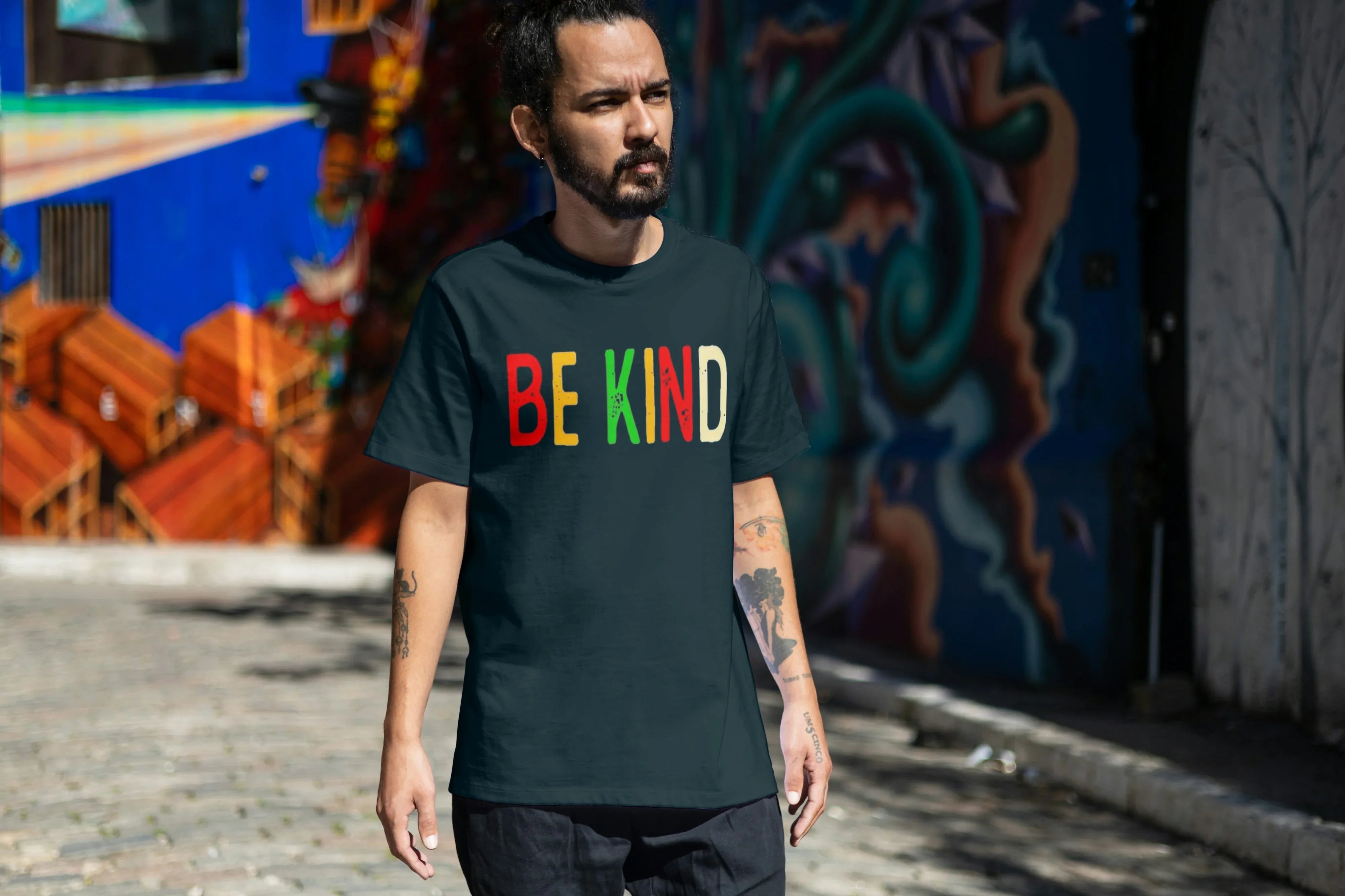 Be Kind Graphic Oversized Classic T-Shirt for Men - Not So Suttle