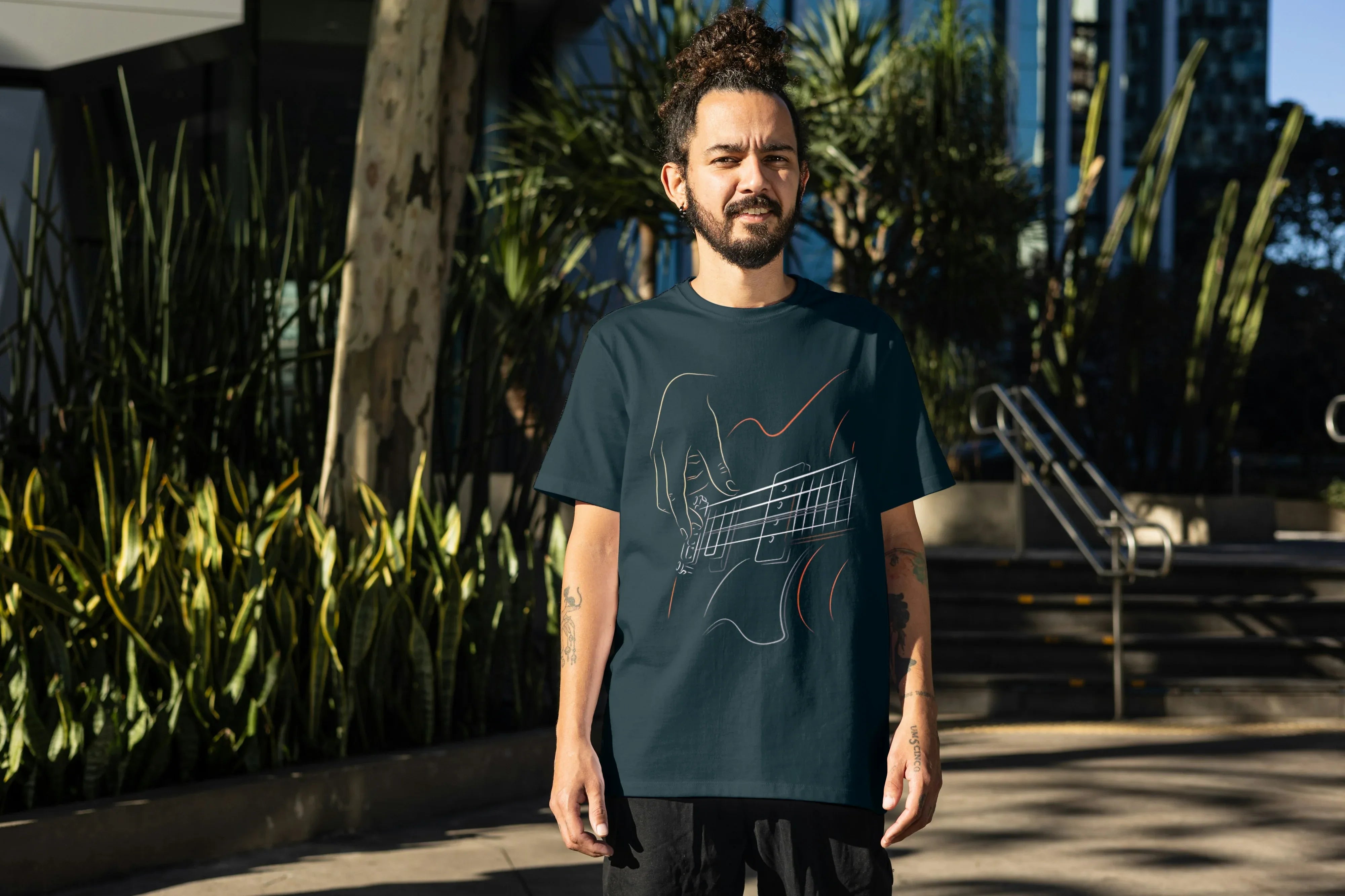 Guitar Graphic Oversized Classic T-Shirt for Men - Not So Suttle