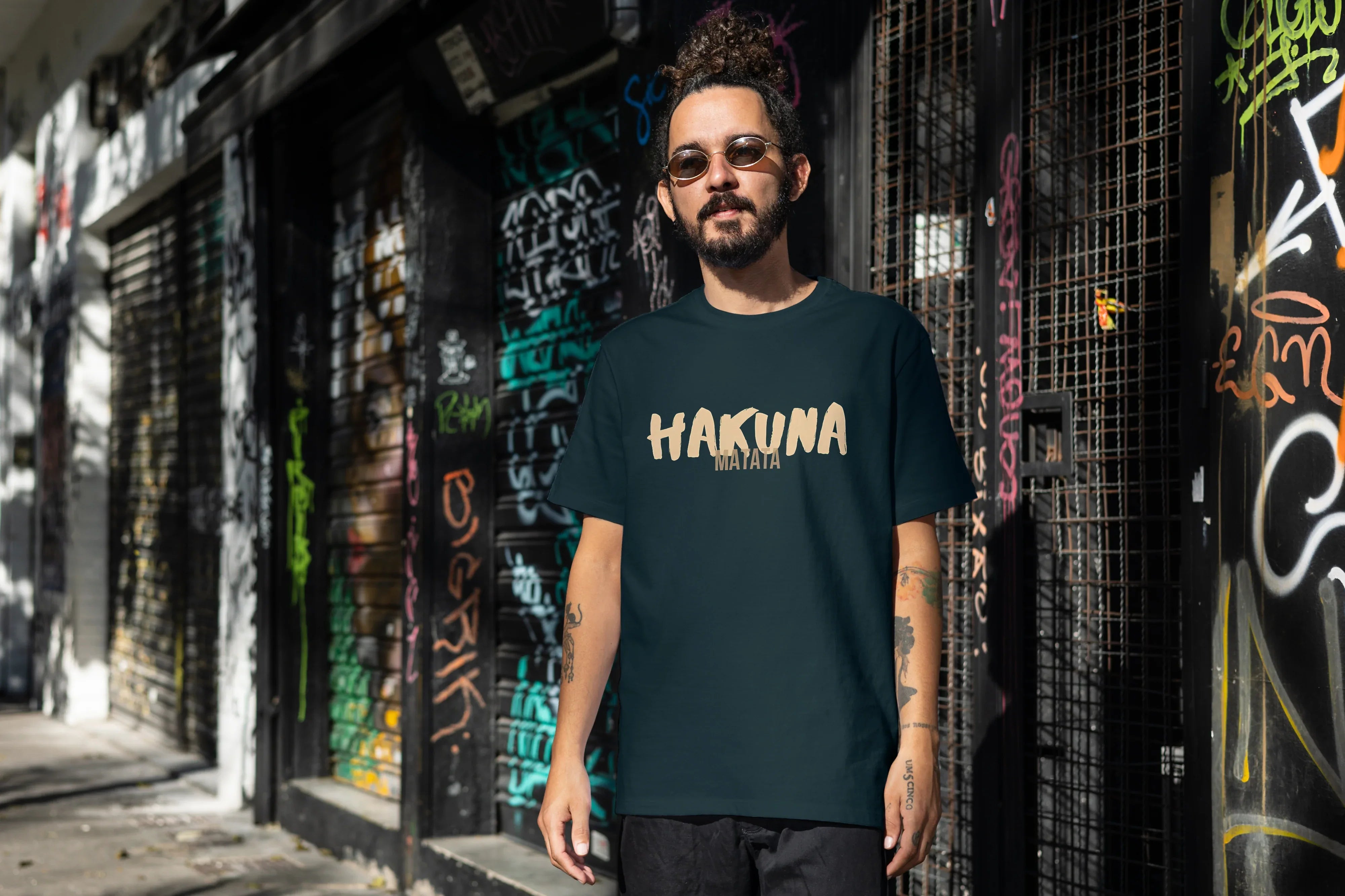 Hakuna Matata Graphic Oversized Classic T-Shirt for Men - Not So Suttle
