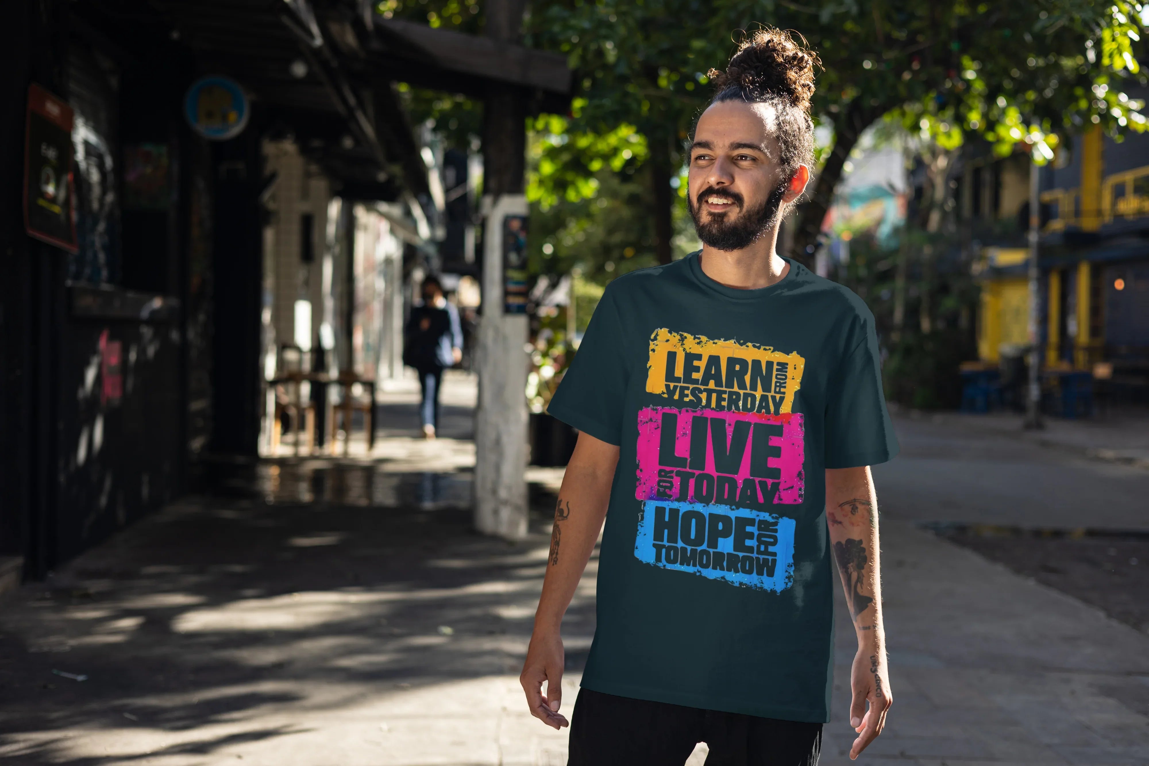 Learn Live Hope Graphic Oversized Classic T-Shirt for Men - Not So Suttle