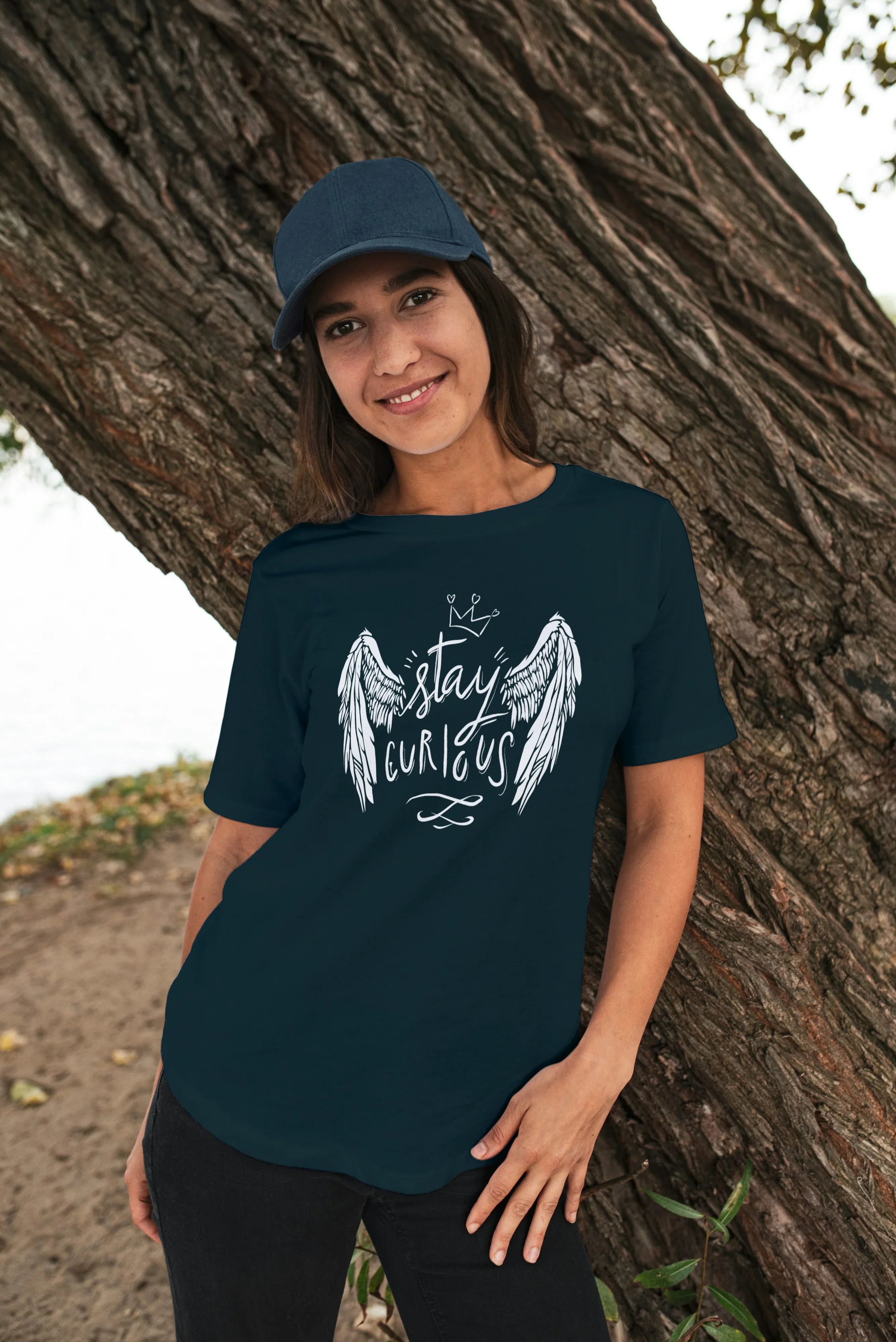 Stay Curious Graphic Oversized Classic T-Shirt for Women - Not So Suttle