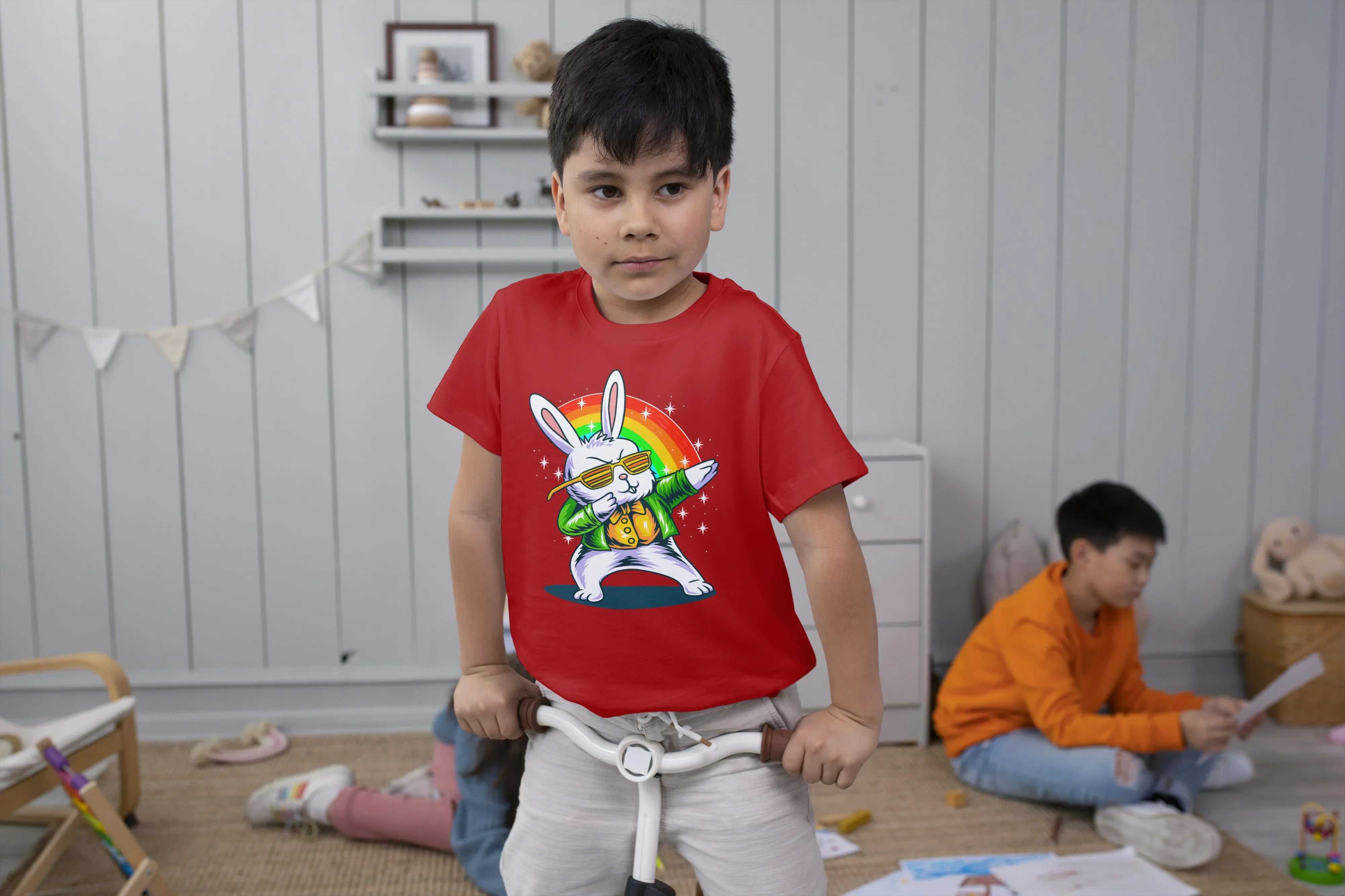 Dab Bunny Graphic T-Shirt for Boys - Not So Suttle