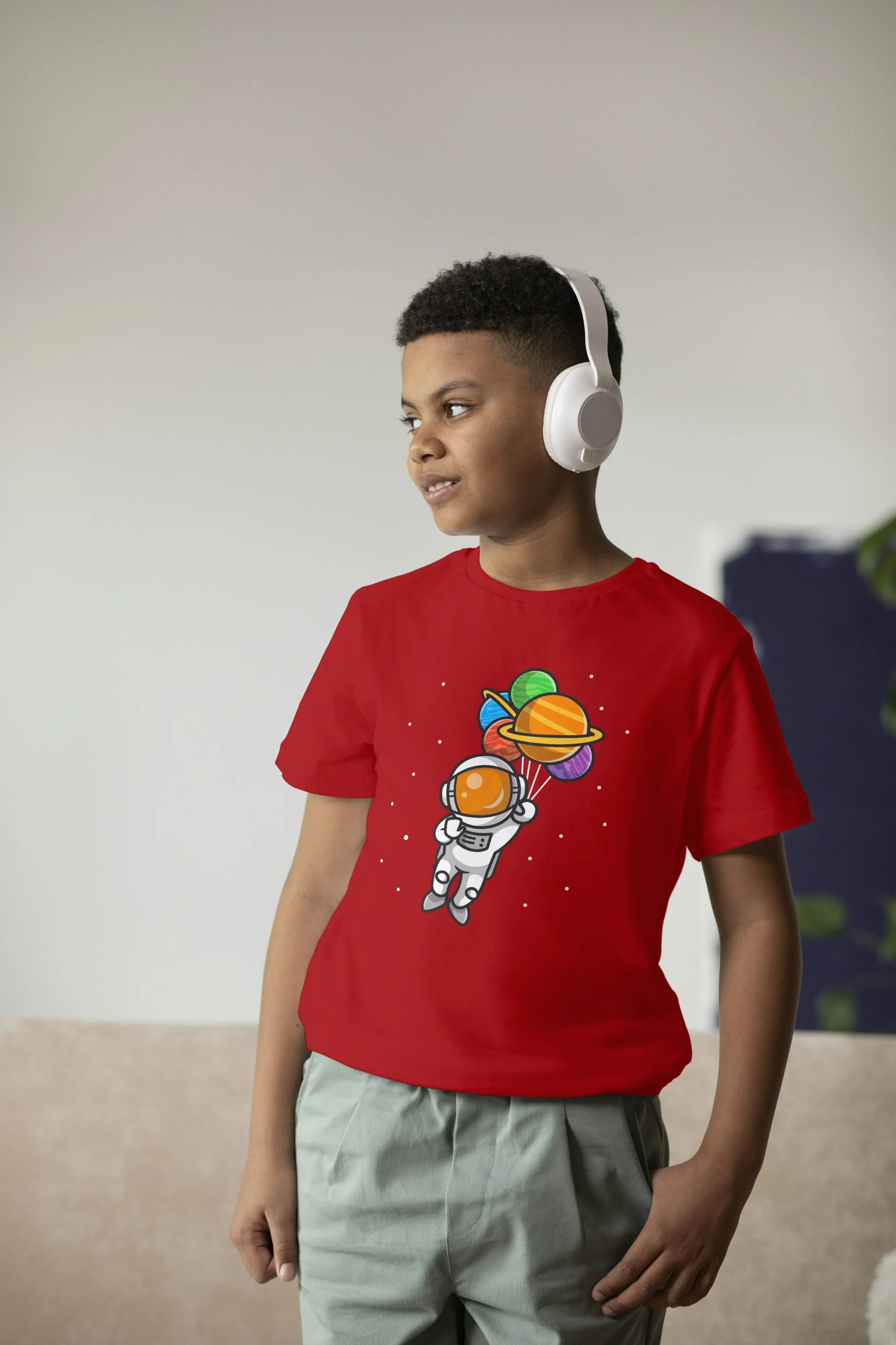 Space Balloon Graphics T-Shirt for Boys - Not So Suttle