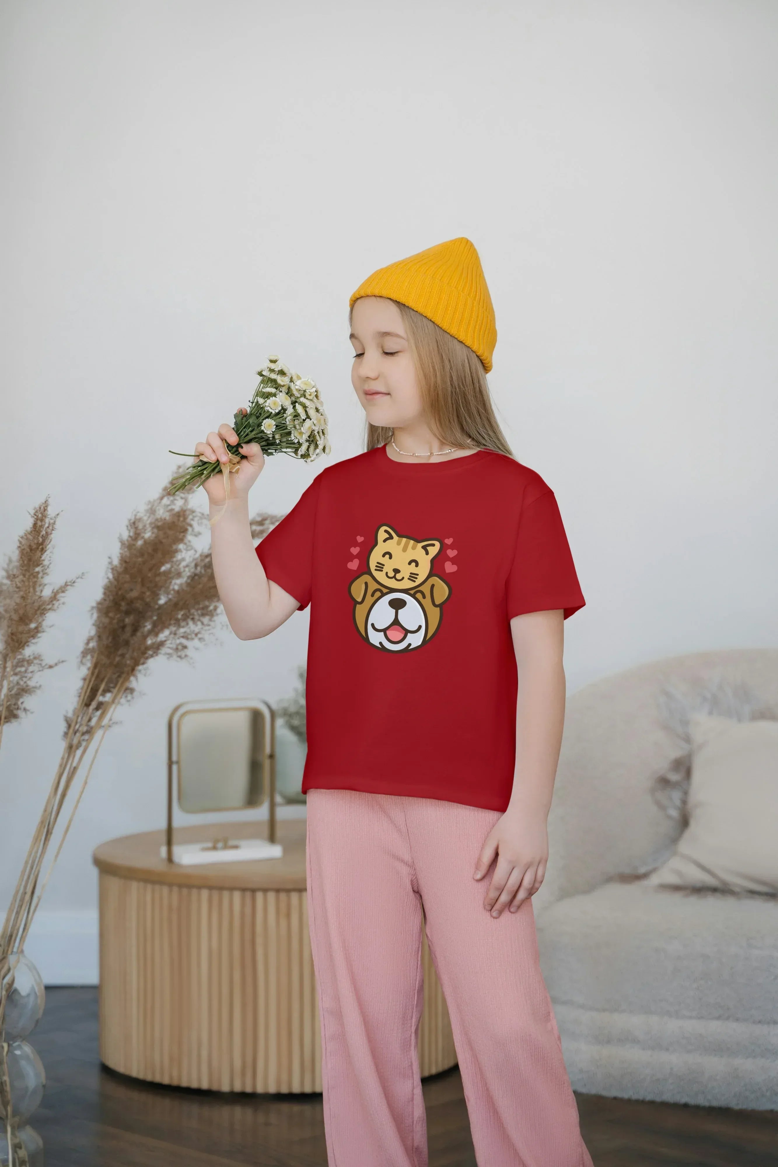 Cat and Dog Graphic T-Shirt for Girl's - Not So Suttle