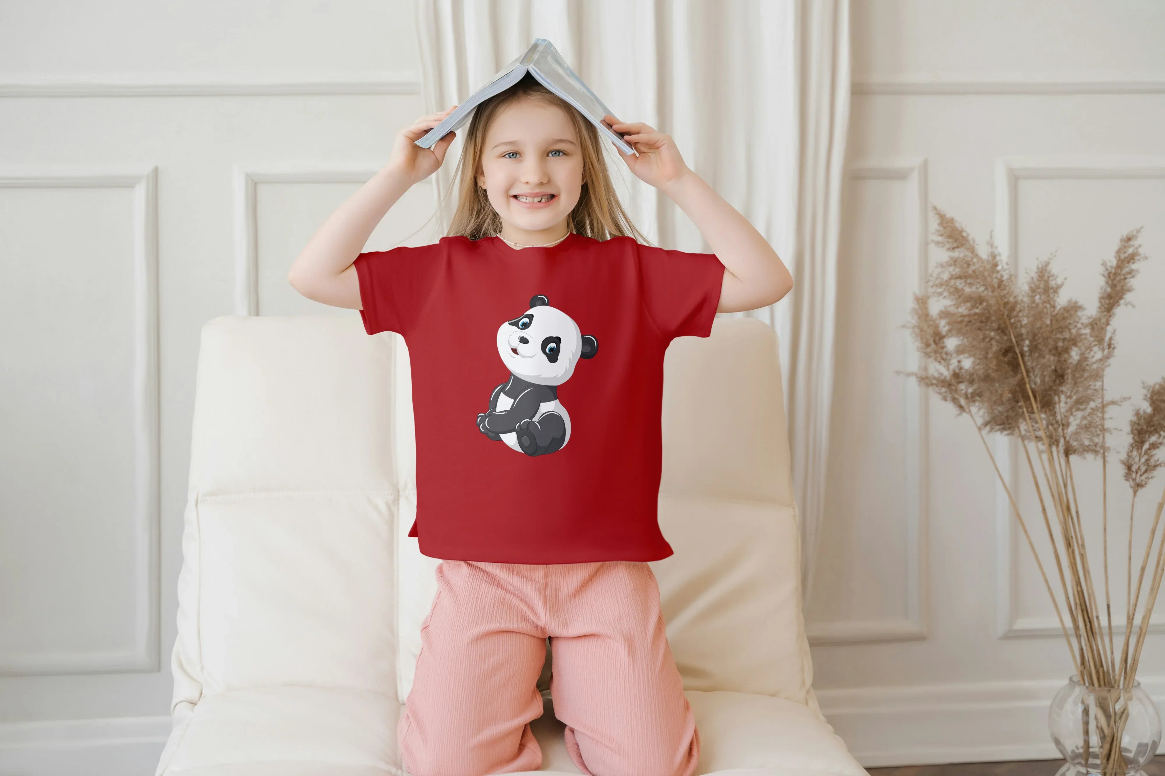 Cute Panda Graphic T-Shirt for Girl's - Not So Suttle