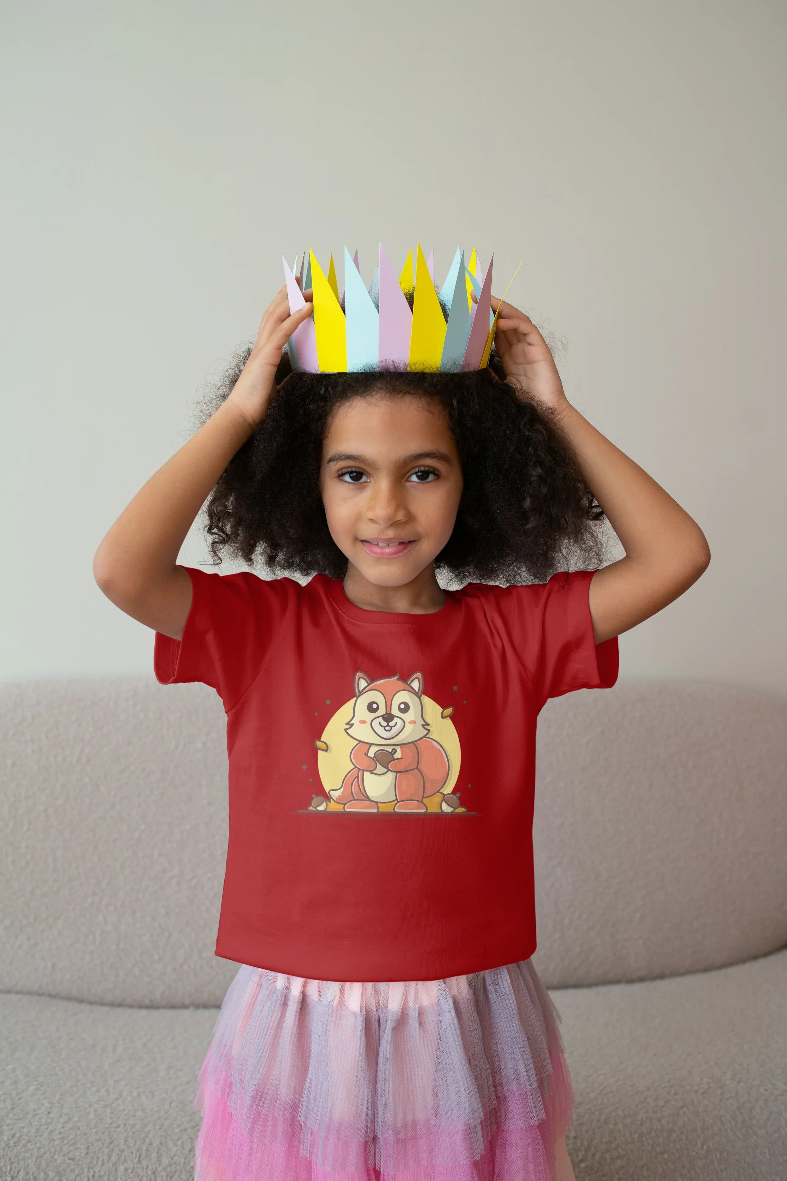 Brown Squirrel Graphic T-Shirt for Girl's - Not So Suttle