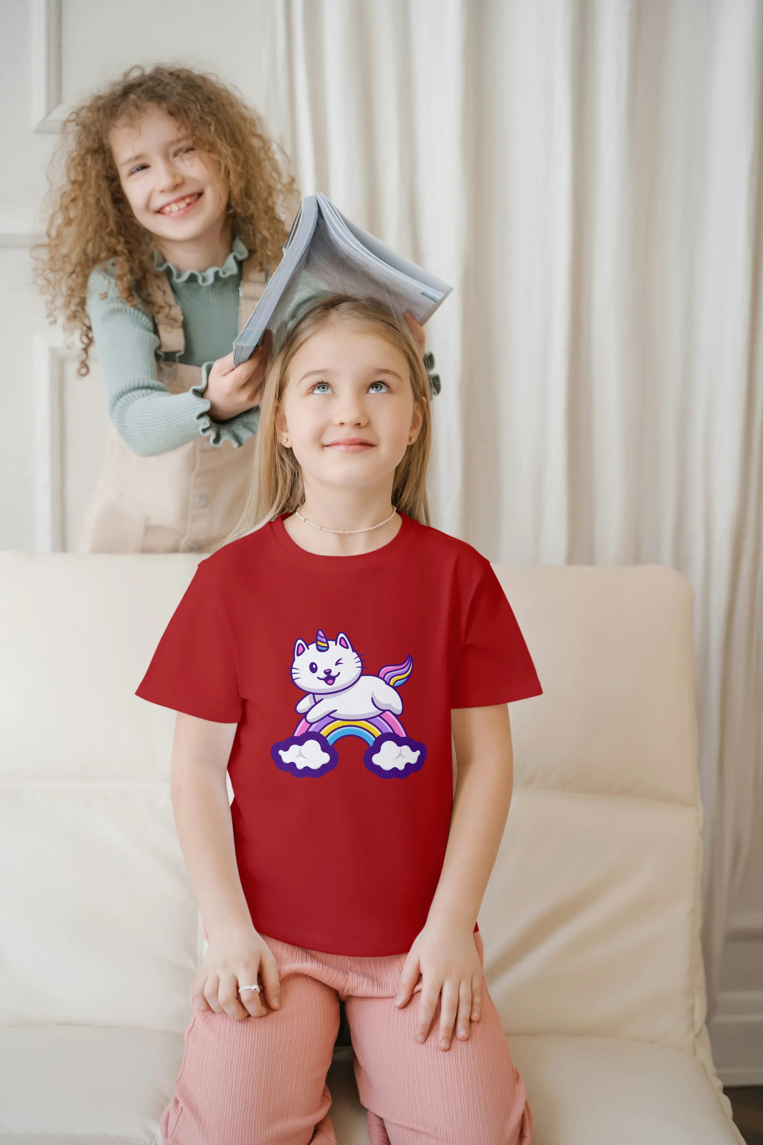 Rainbow Unicorn Graphic T-Shirt for Girl's - Not So Suttle