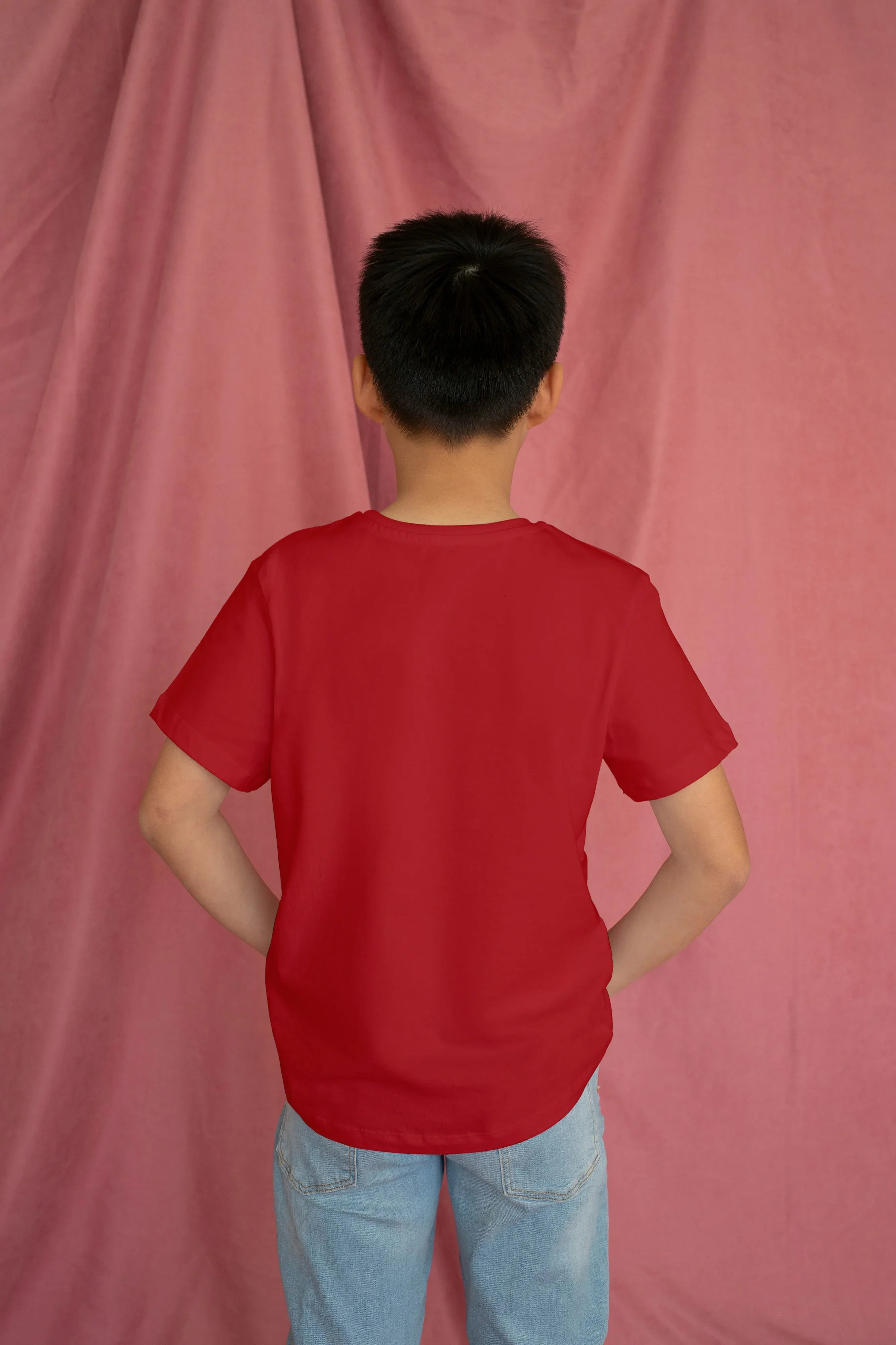 Boy's Crew Neck T-Shirt Red - Not So Suttle