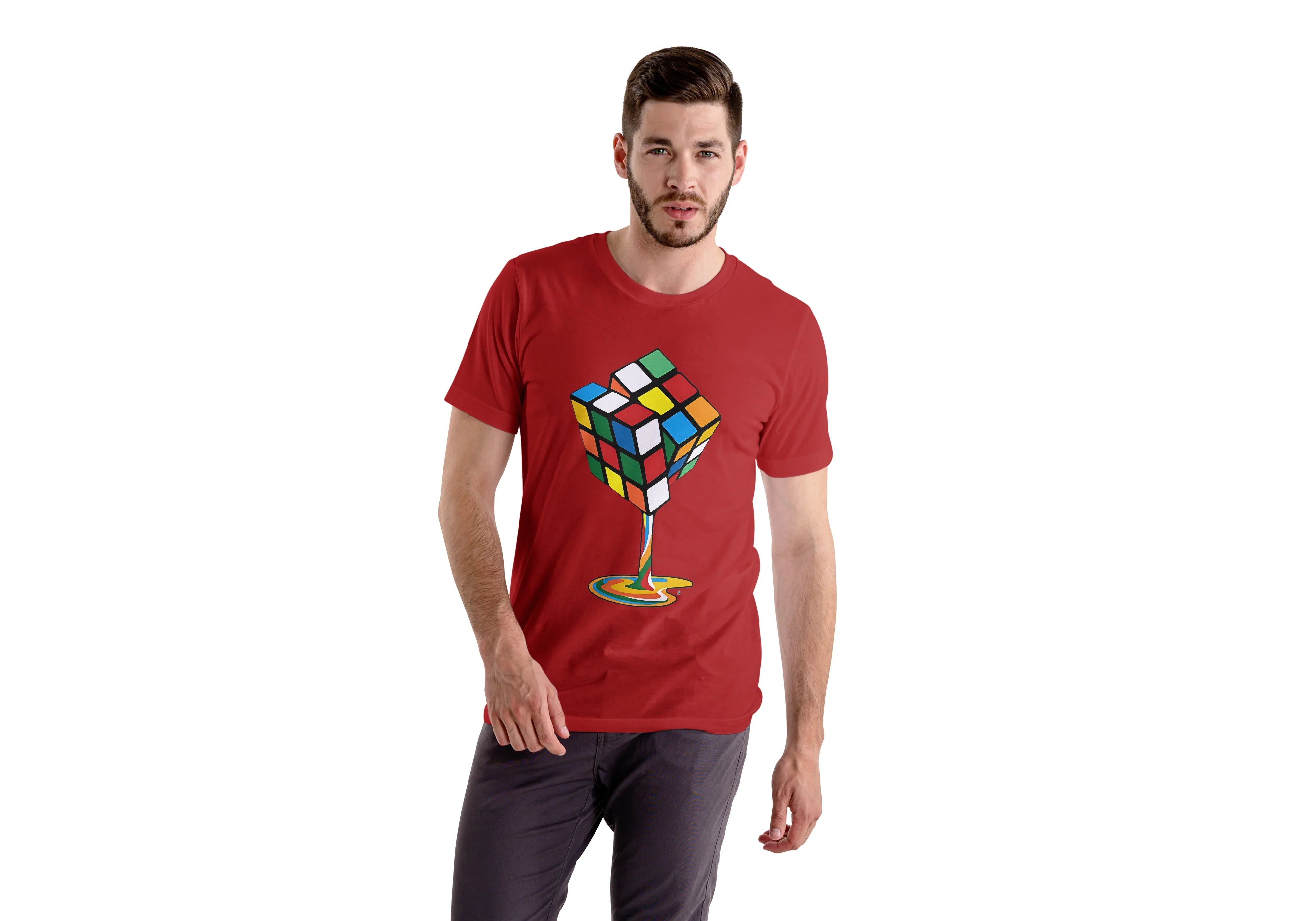 Melting Cube Graphic T-Shirt for Men - Not So Suttle