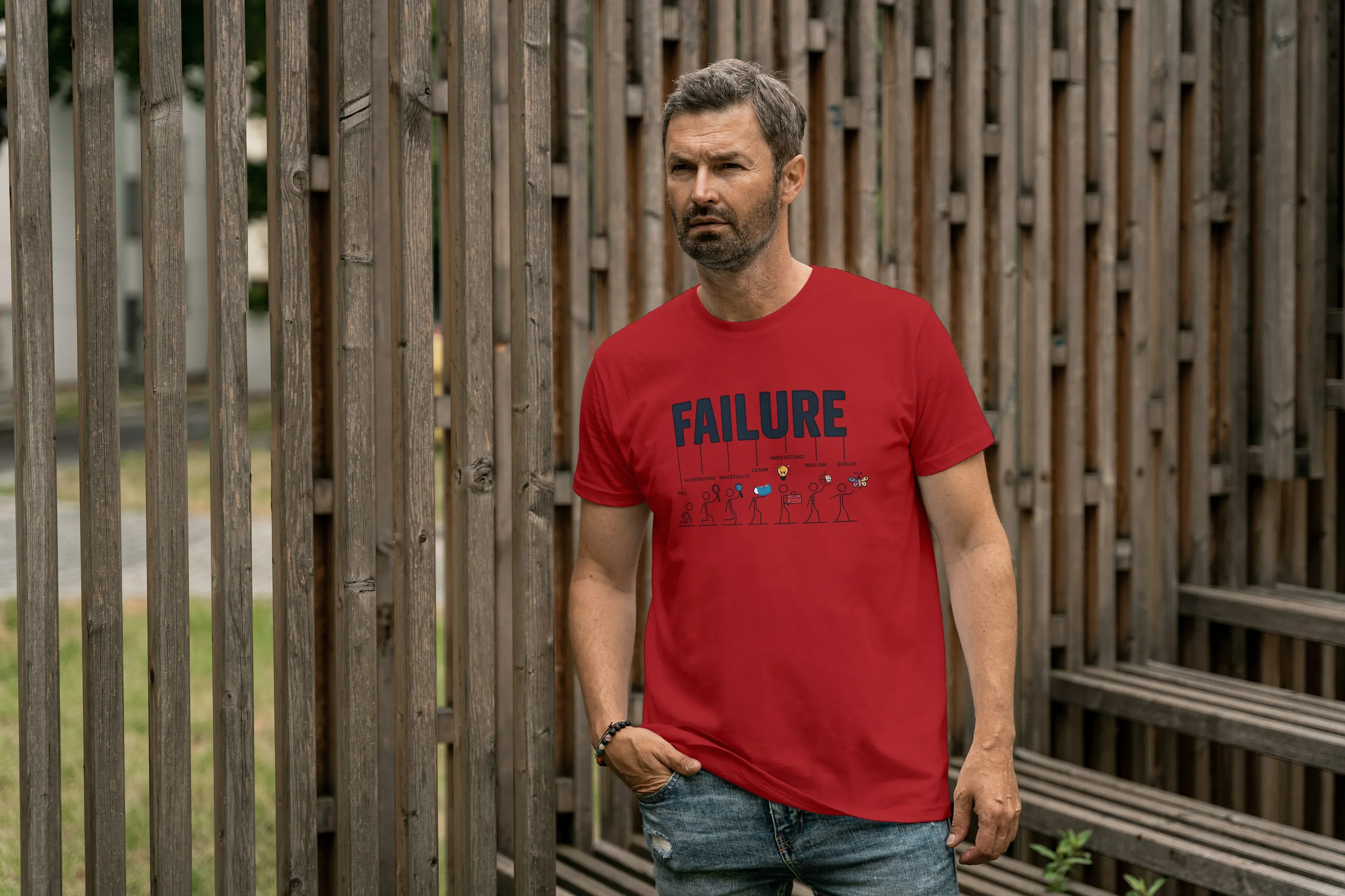 Failure Graphic Classic Crew T-Shirt for Men - Not So Suttle