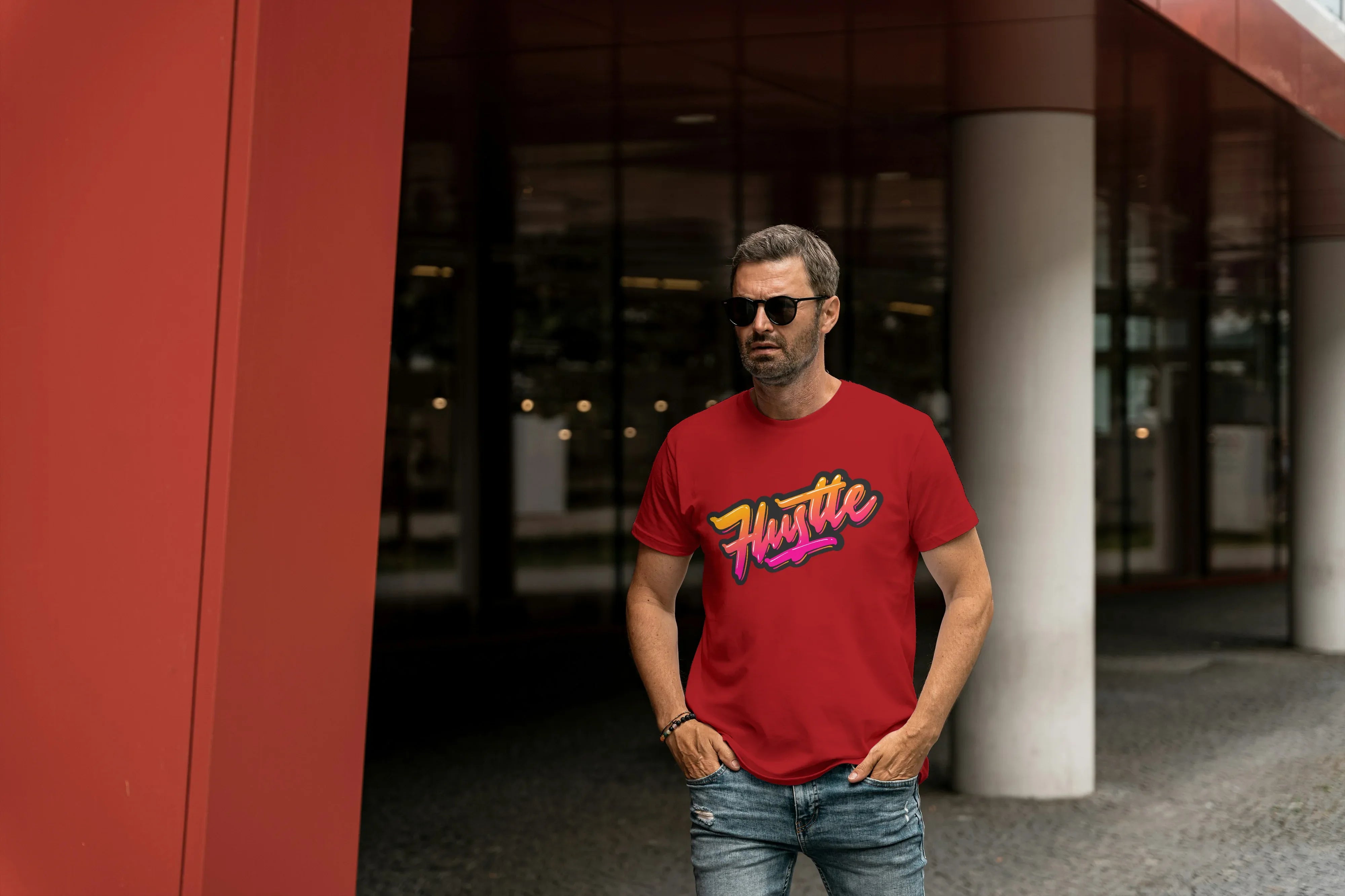 Hustle Graphic Classic Crew T-Shirt for Men - Not So Suttle