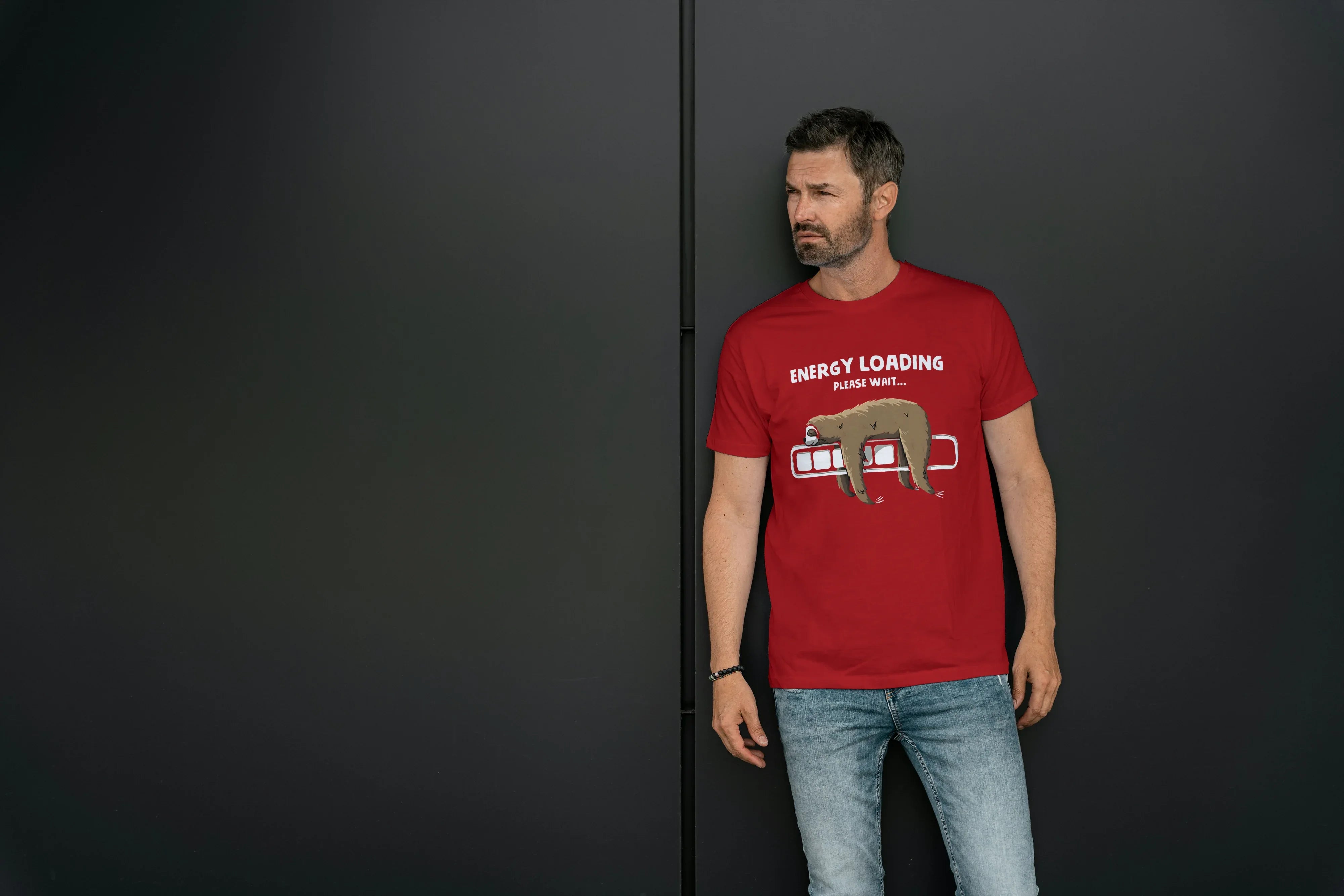 Energy Loading Graphic Classic Crew T-Shirt for Men - Not So Suttle