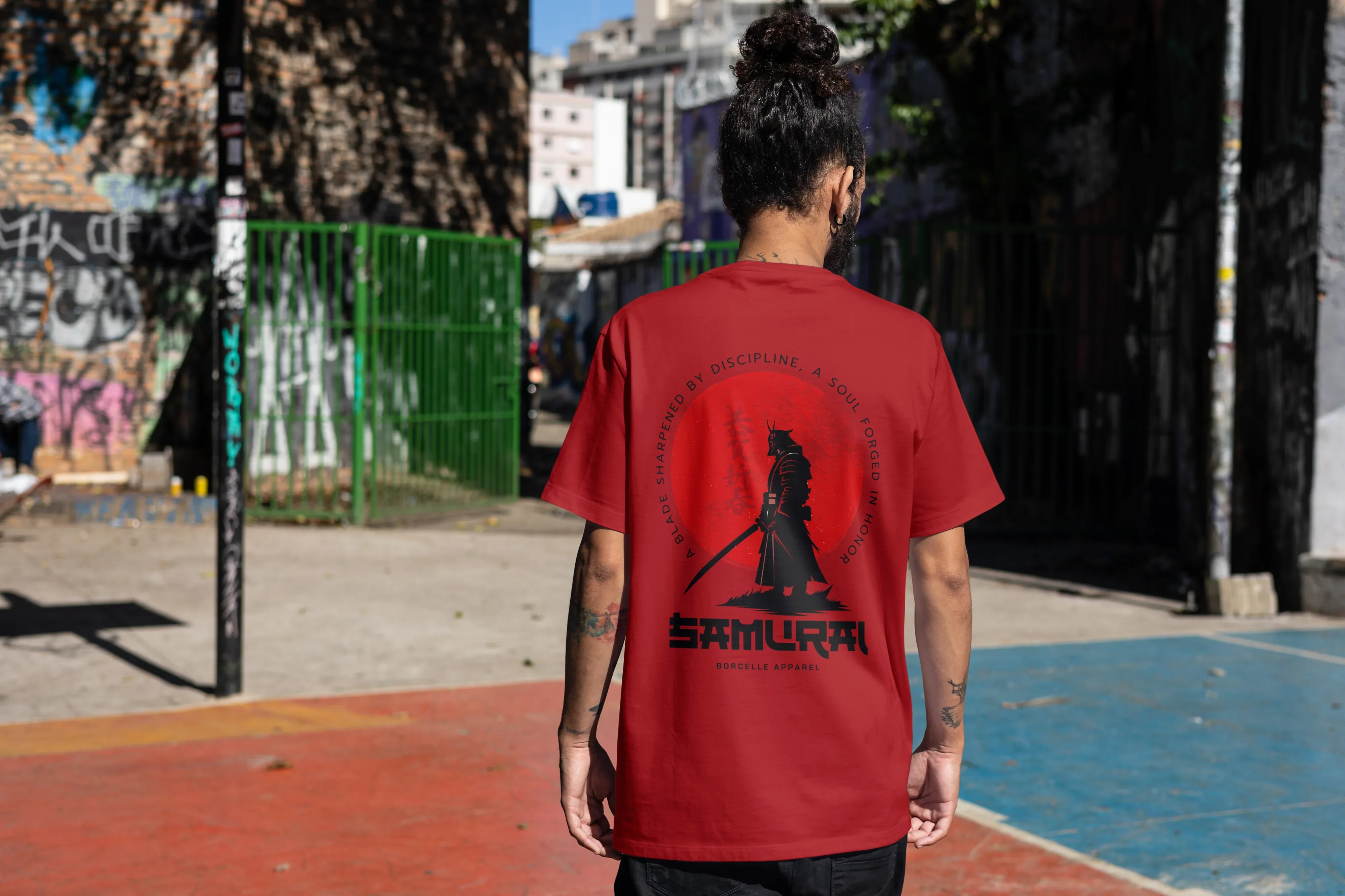 Samurai Graphic Oversized Classic T-Shirt for Men - Not So Suttle