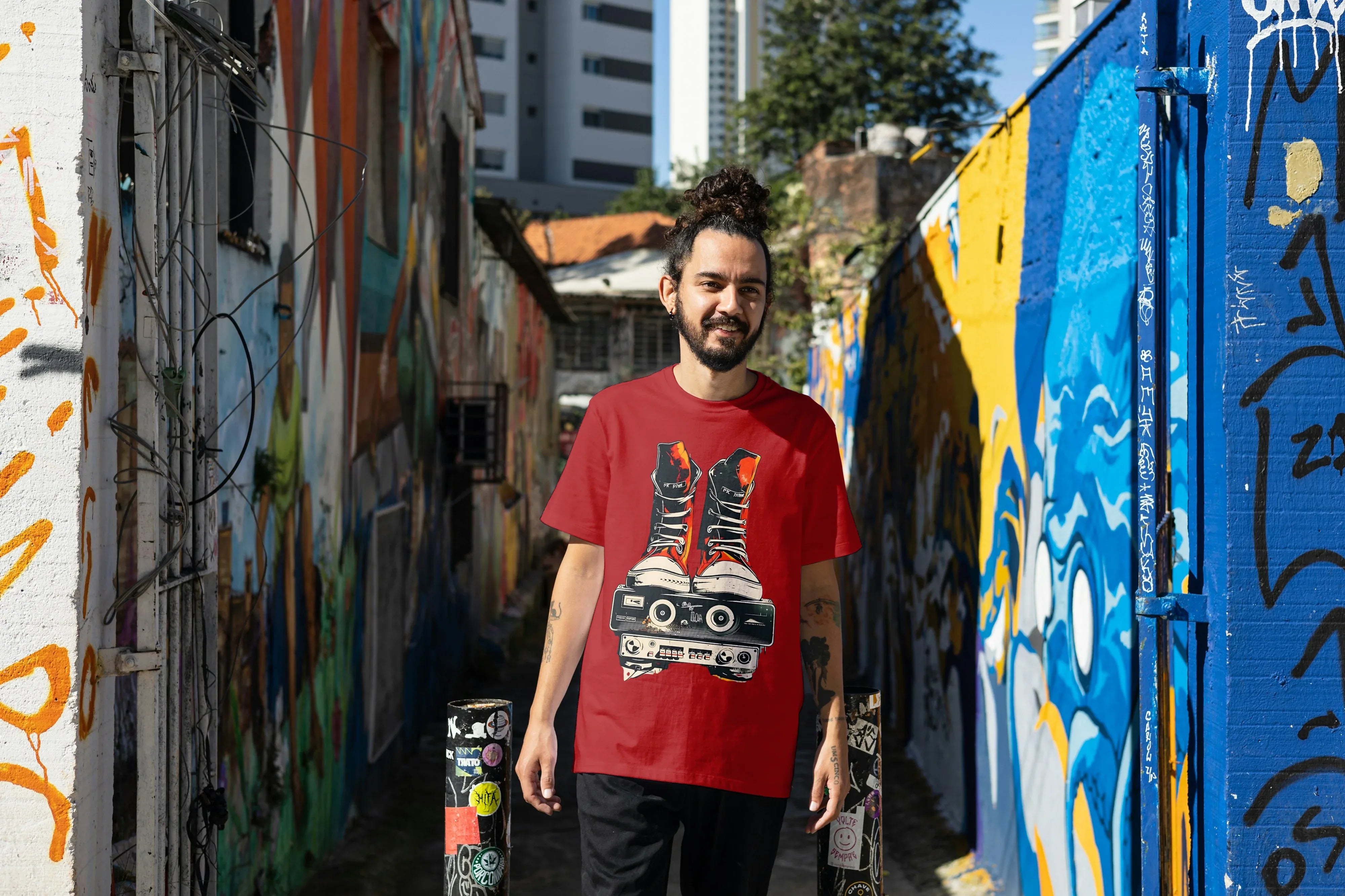 Retro Shoe Graphic Oversized Classic T-Shirt for Men - Not So Suttle