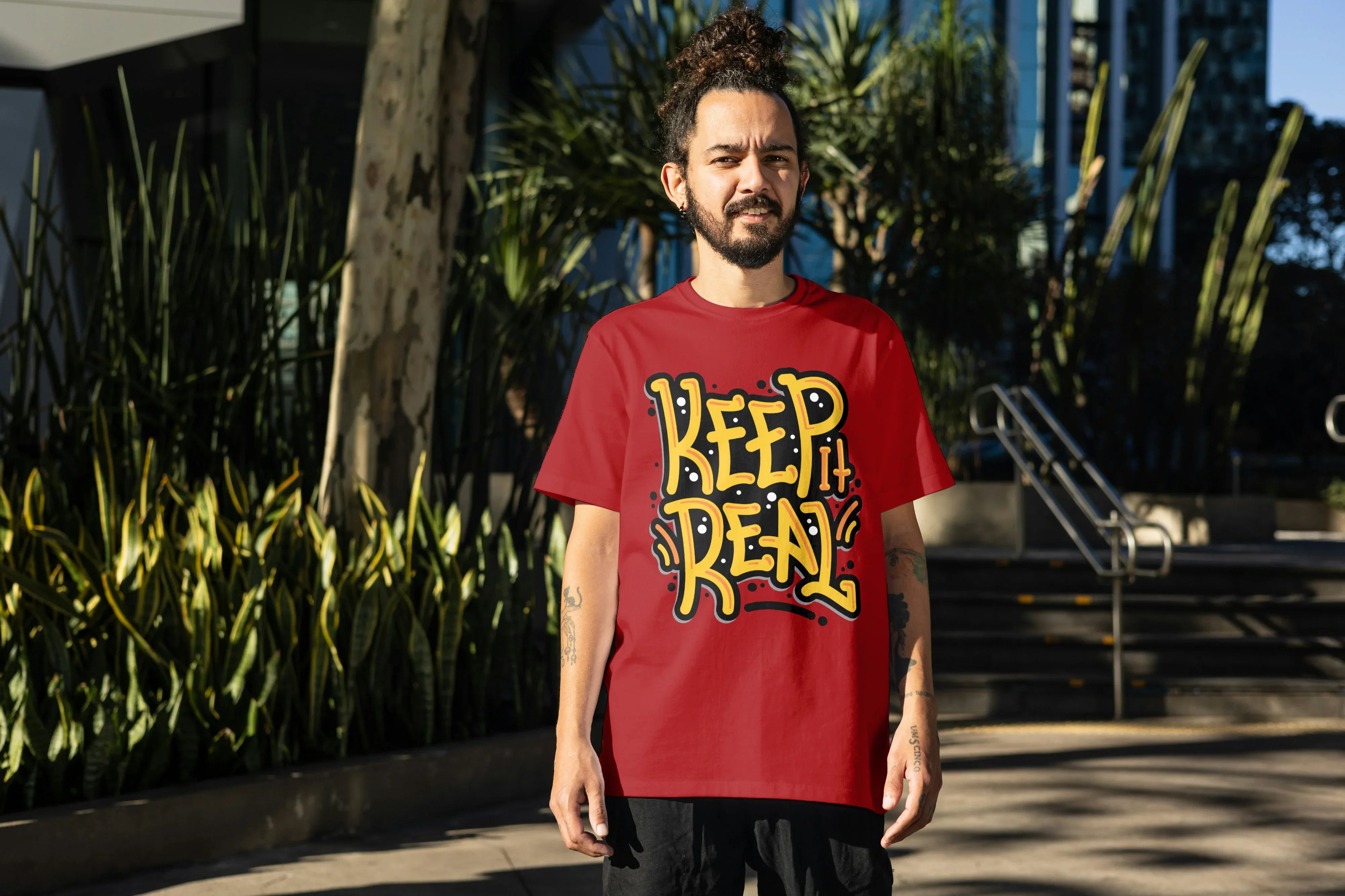 Keep it Real Graphic Oversized Classic T-Shirt for Men - Not So Suttle