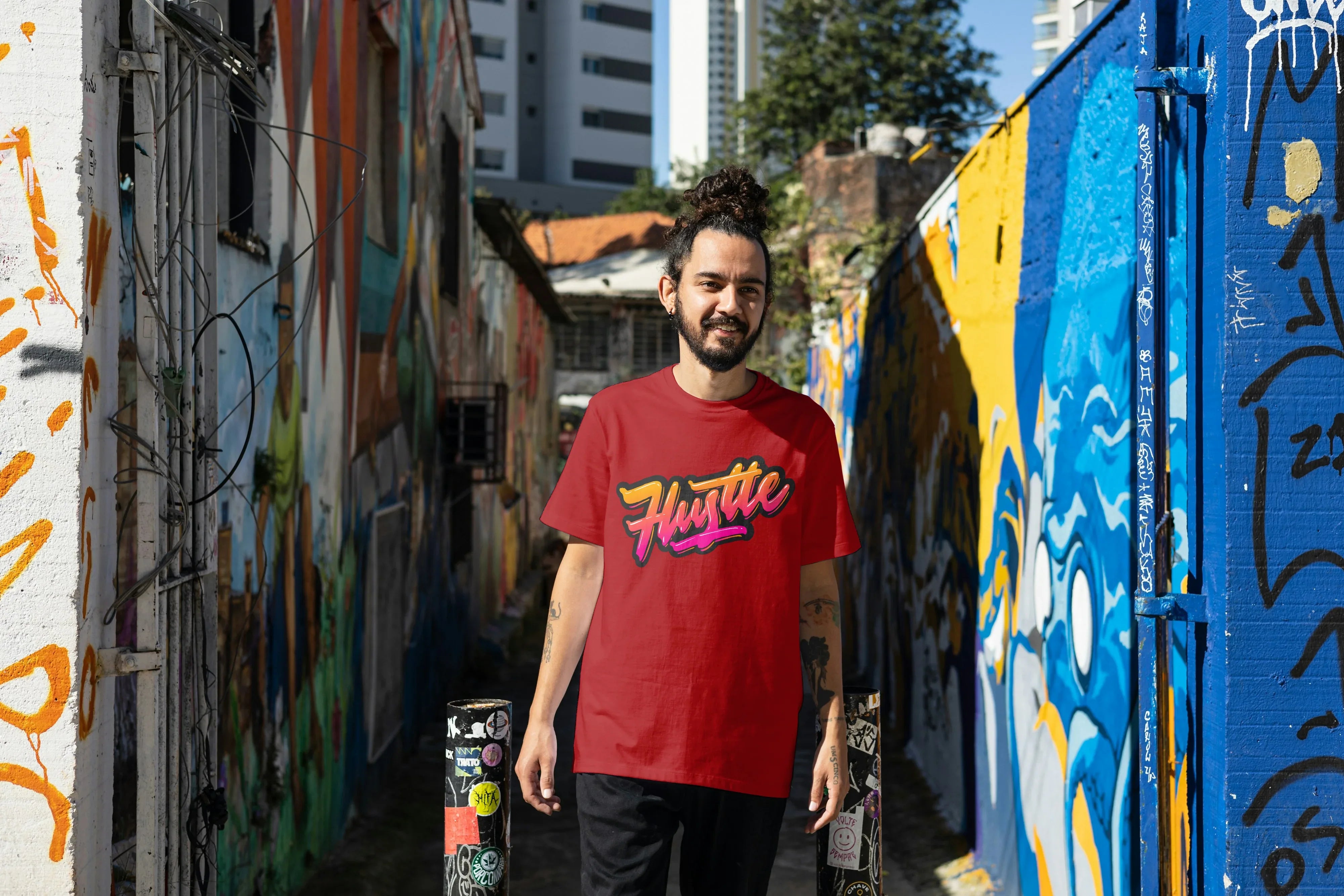 Hustle Graphic Oversized Classic T-Shirt for Men - Not So Suttle